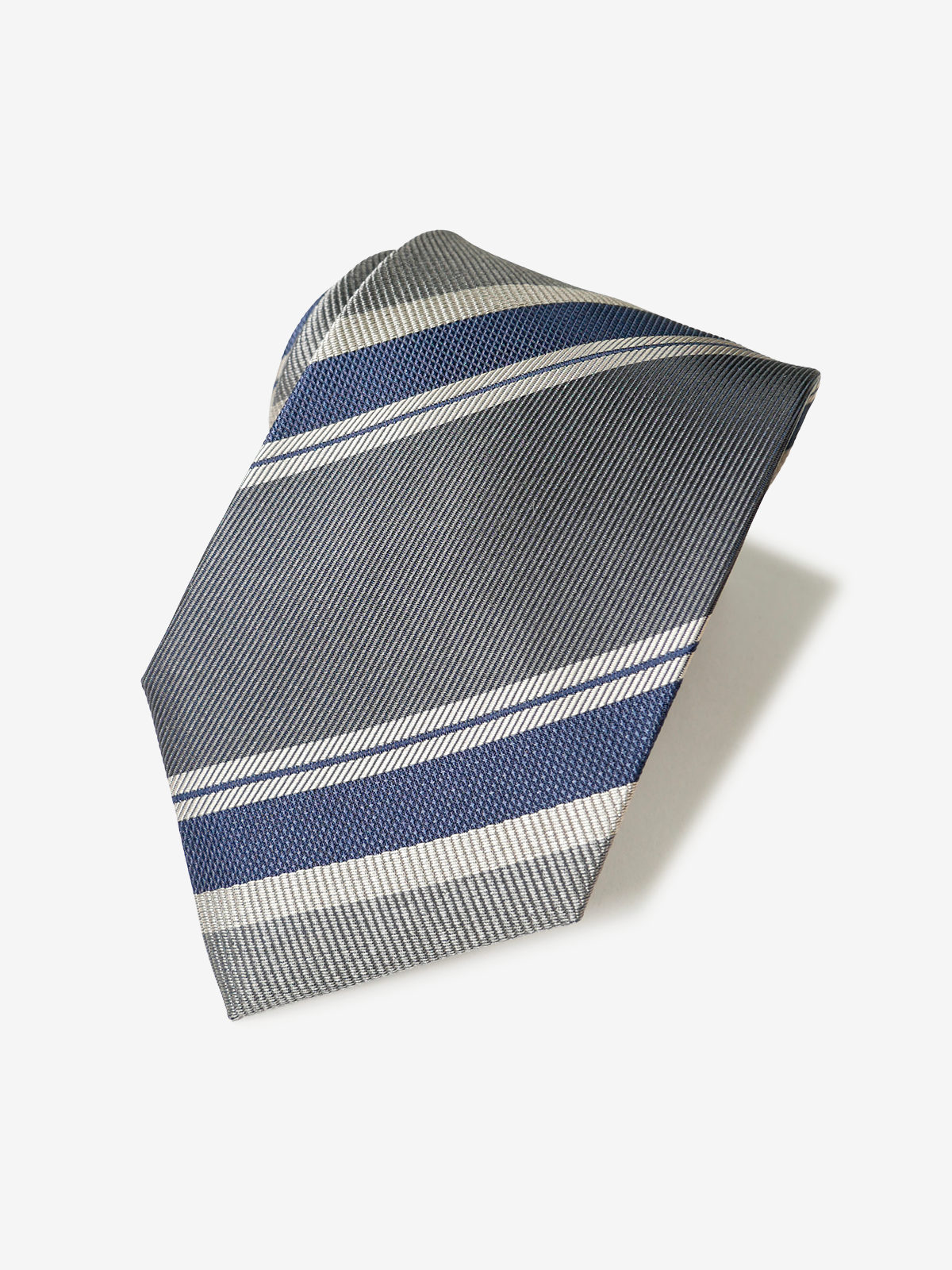 Classico Seta|Stripe Tie|グレー