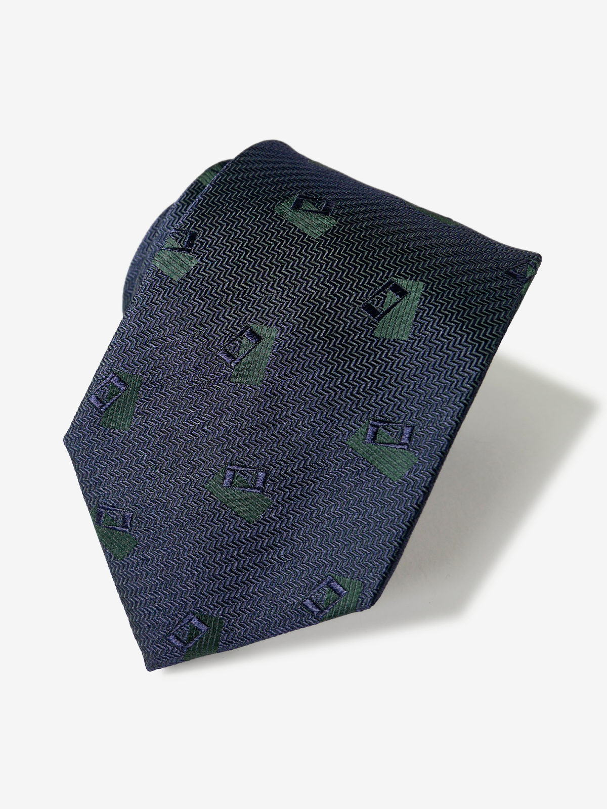 Classico Seta|Rectangle Neat Tie|グリーン