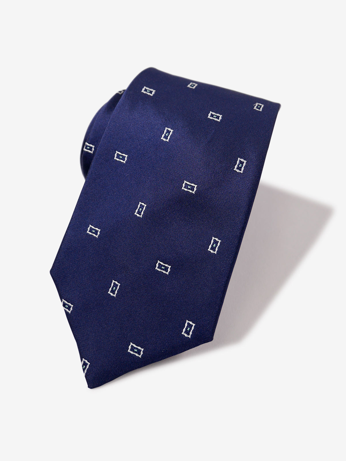 Classico Seta|Rectangle Neat Tie|ネイビー