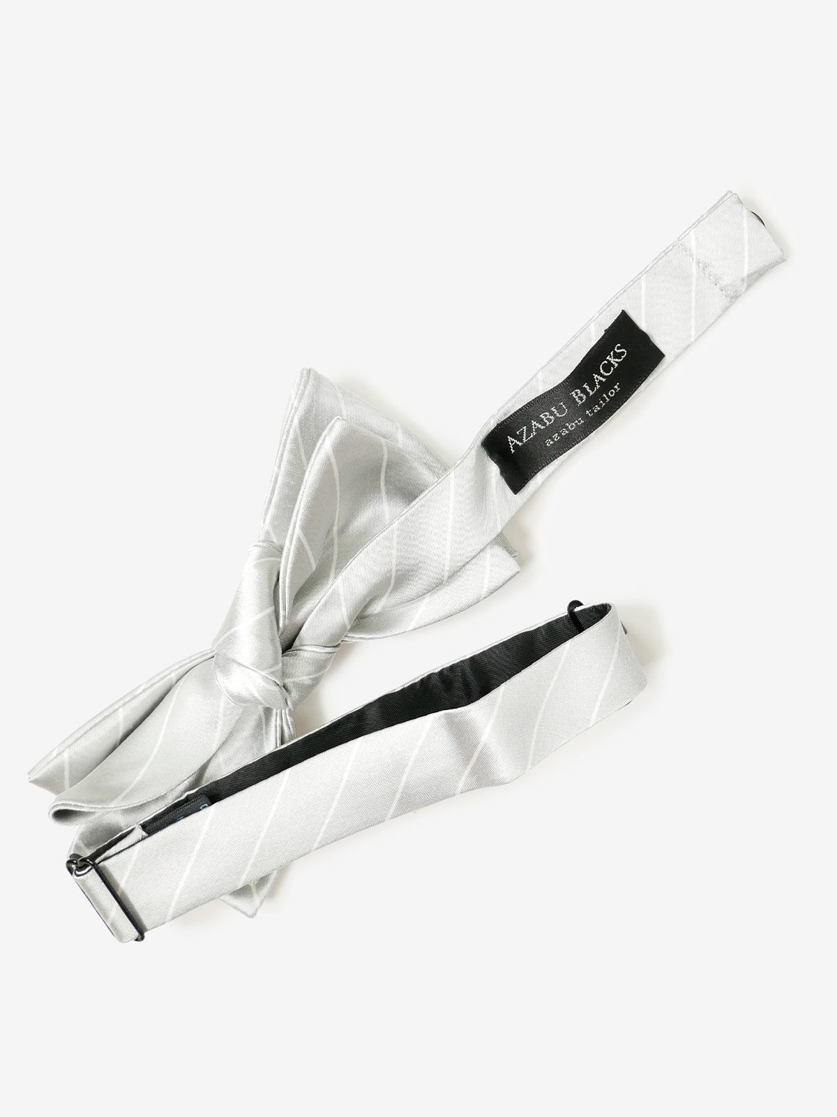 Striped Bow Tie|シルバー