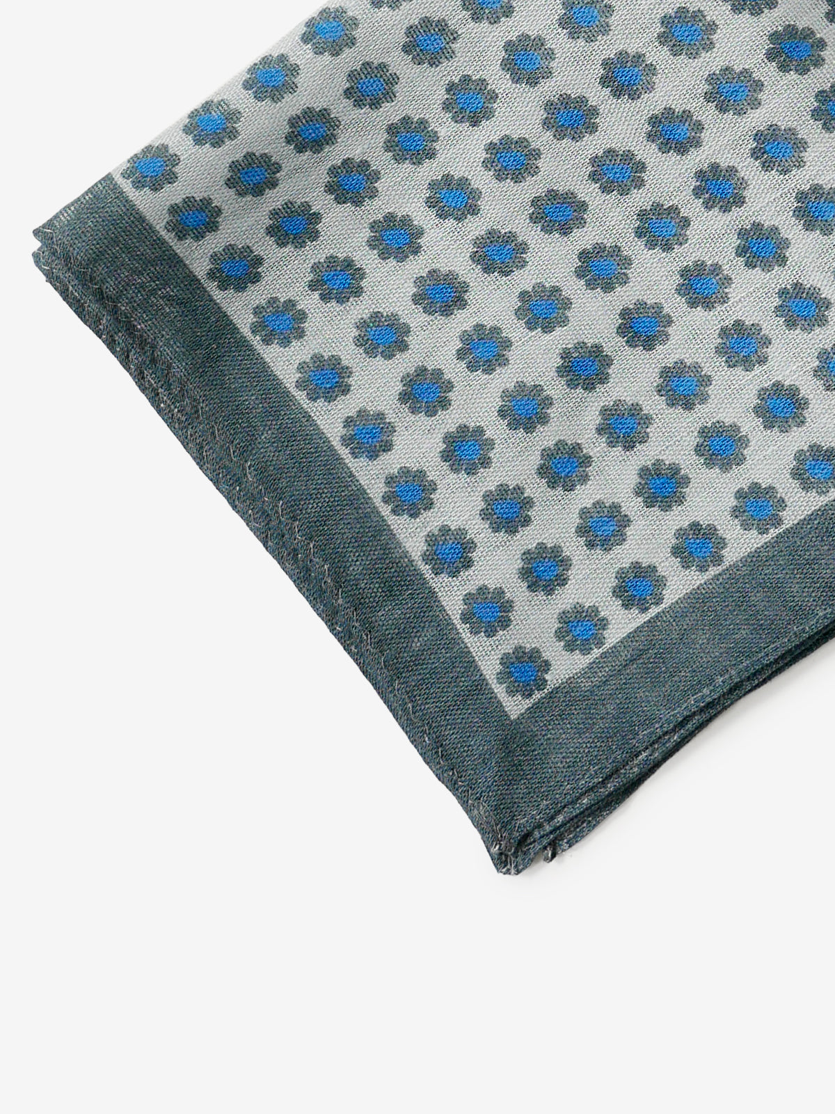 Flower Dots Pocket Square|グレー