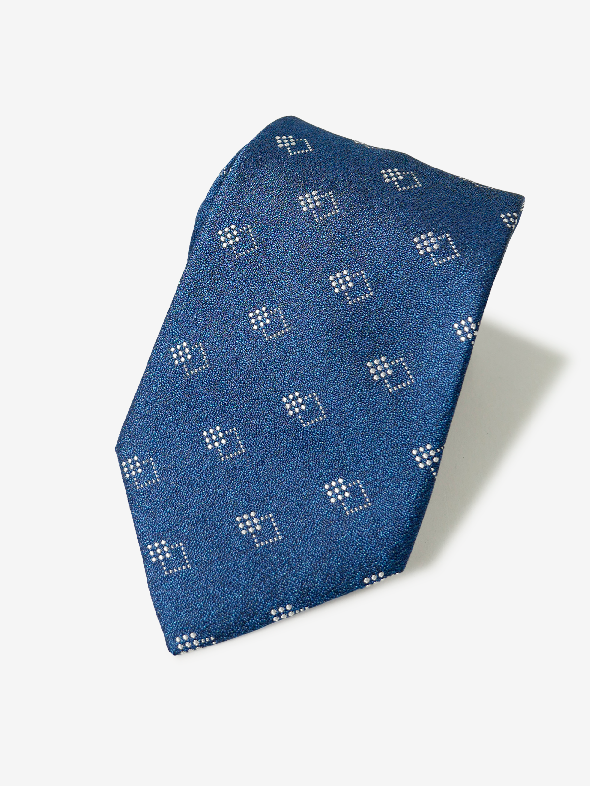 Double Square Neat Tie|ブルー
