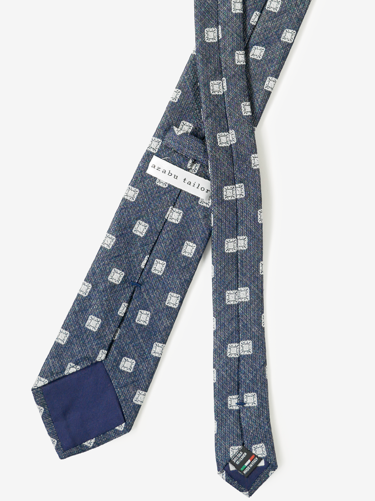 Classico Seta|Square Neat Tie|ネイビー