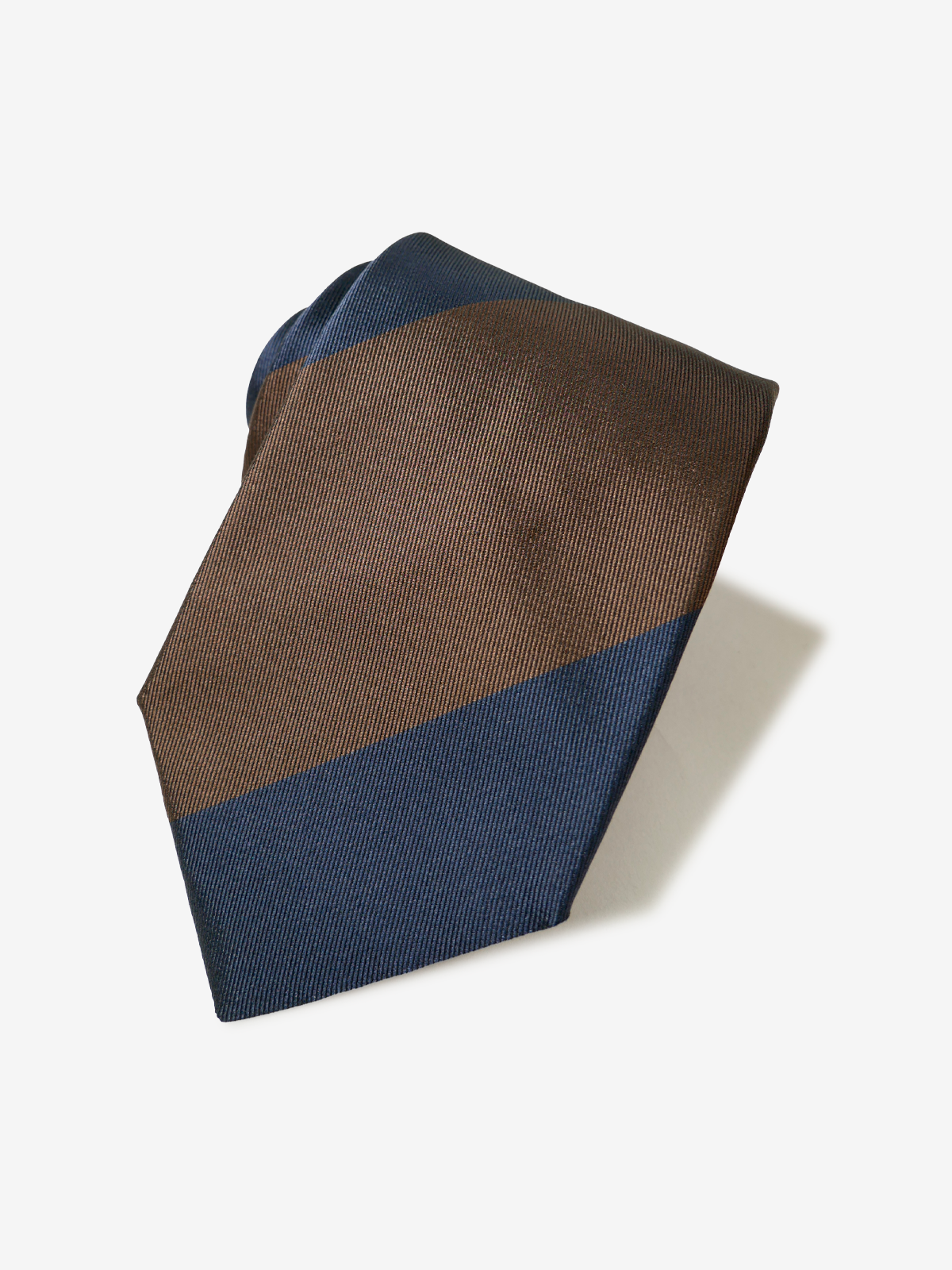 Classico Seta|Block Stripe Tie|ブラウン