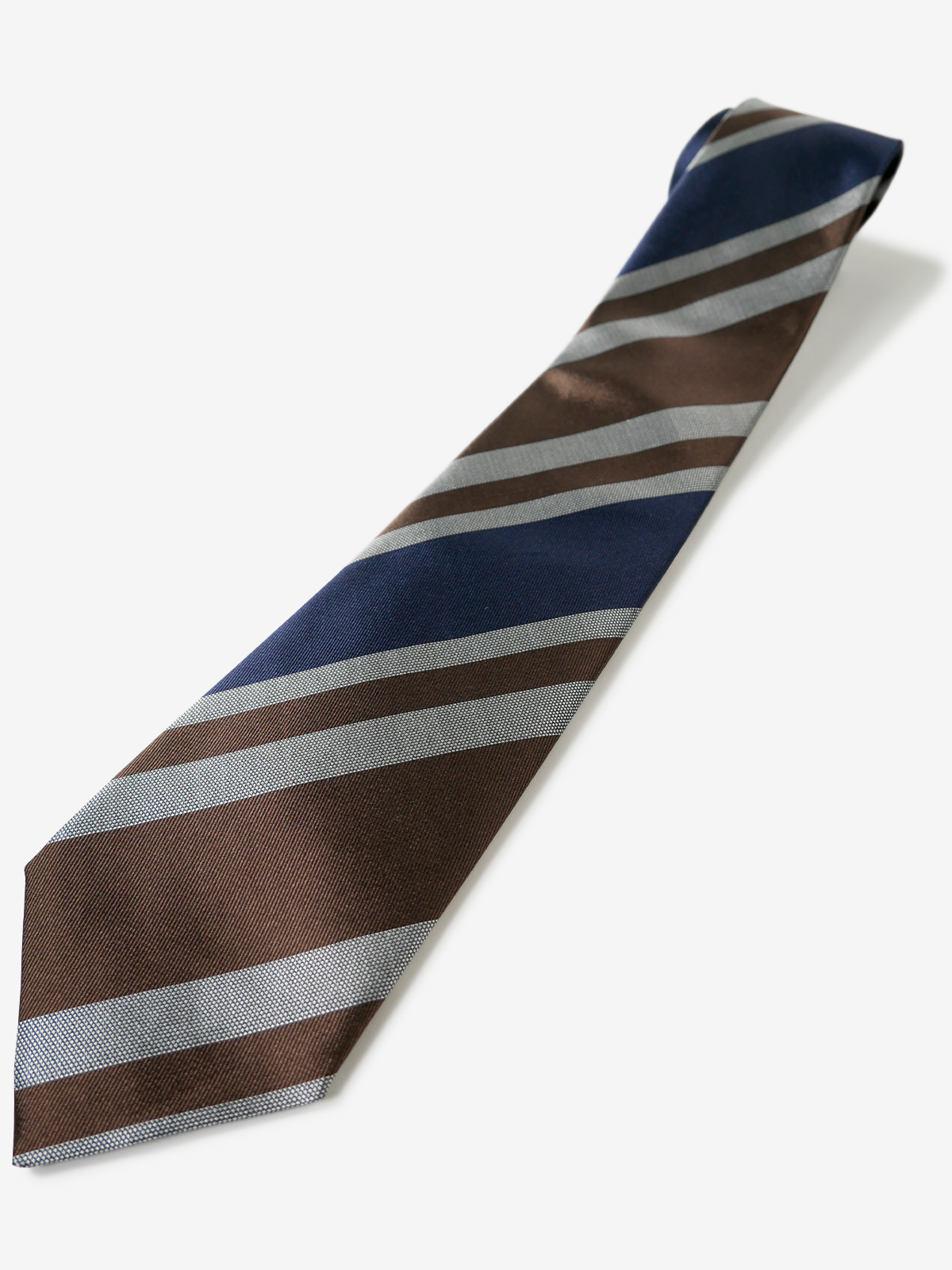Classico Seta|Stripe Tie|ブラウン