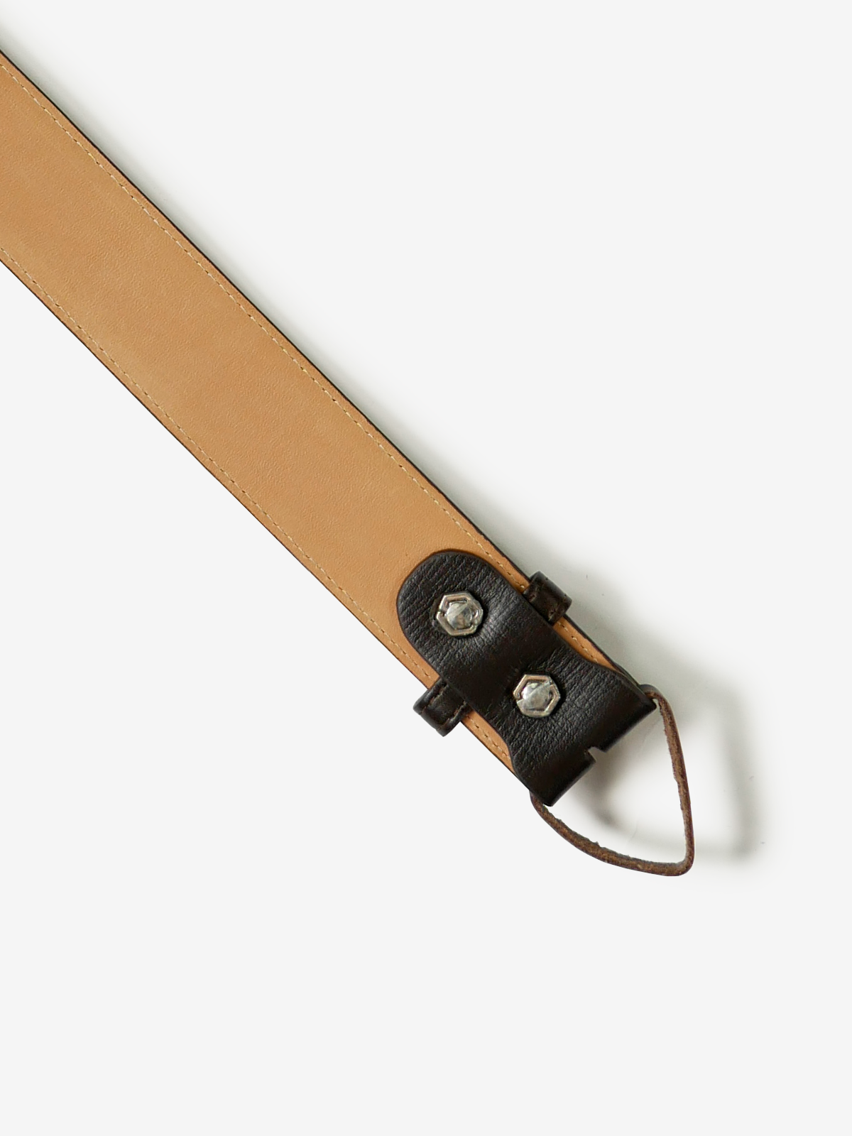 Hair Line Embossed Leather Belt|ダークブラウン
