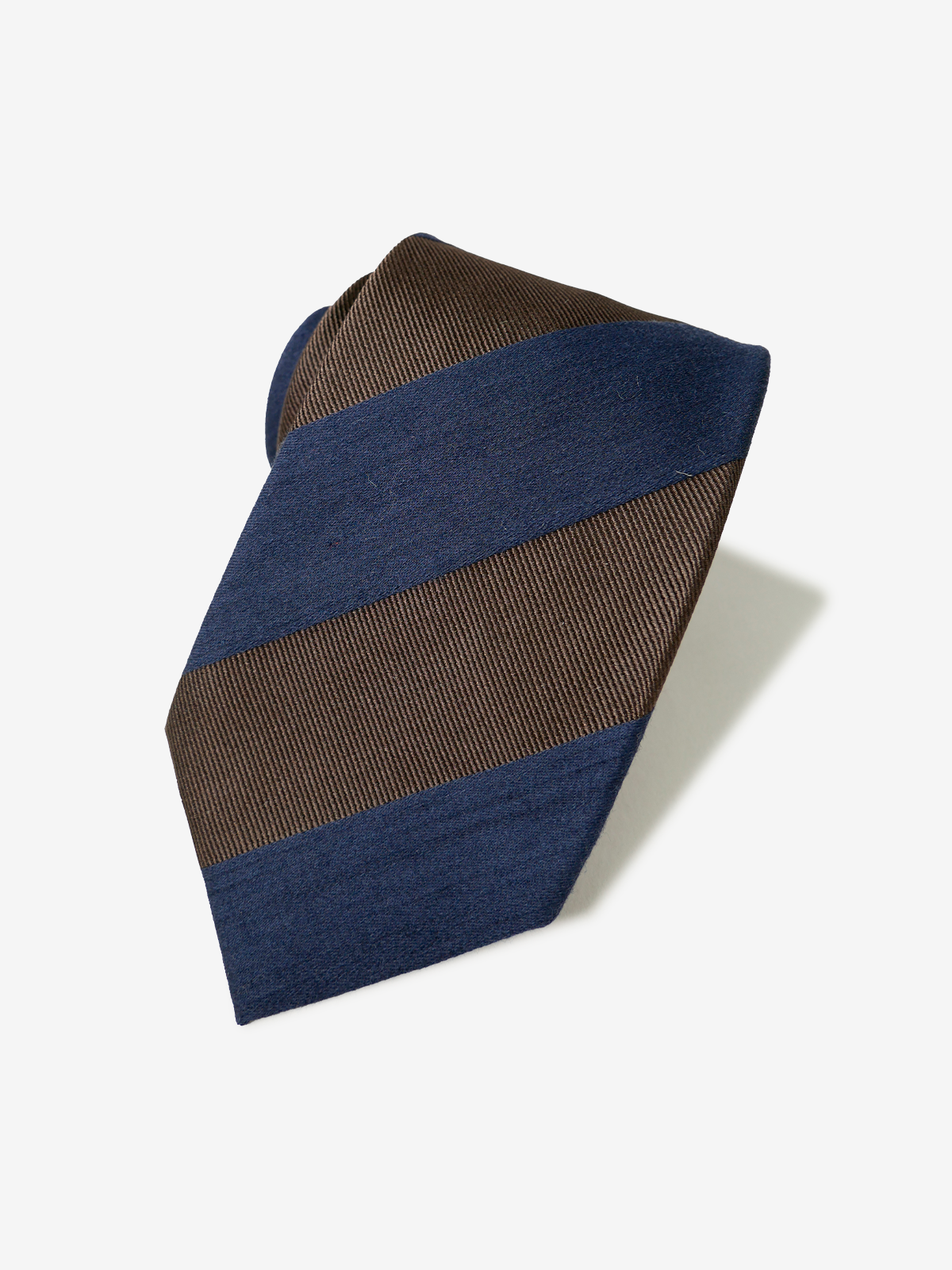 Classico Seta|Block Stripe Tie|ブラウン