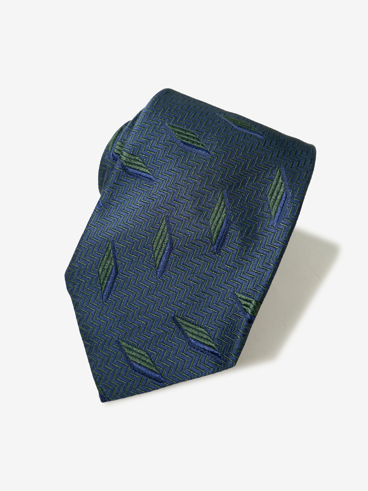 Classico Seta|Rhombus Neat Tie|グリーン