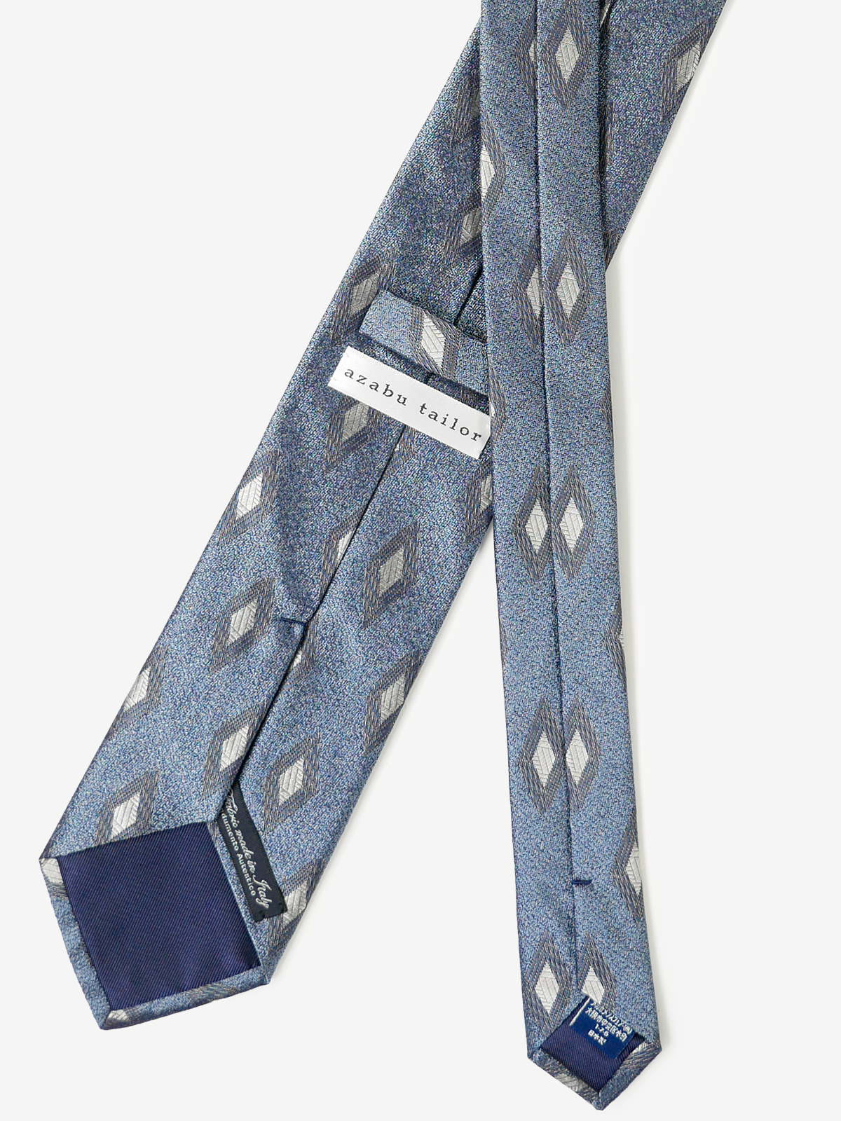 Classico Seta|Rhombus Neat Tie|ブルー
