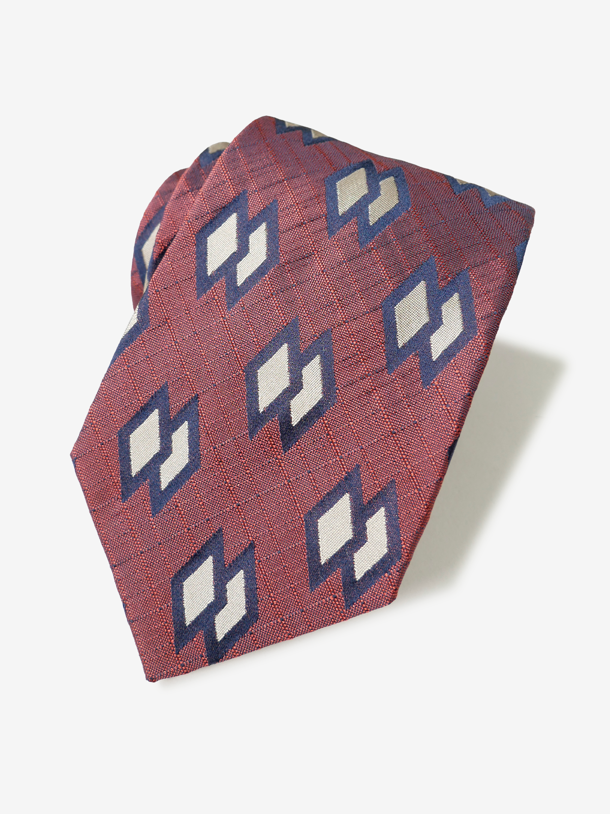 Classico Seta|Double Rhombus Neat Tie|レッド