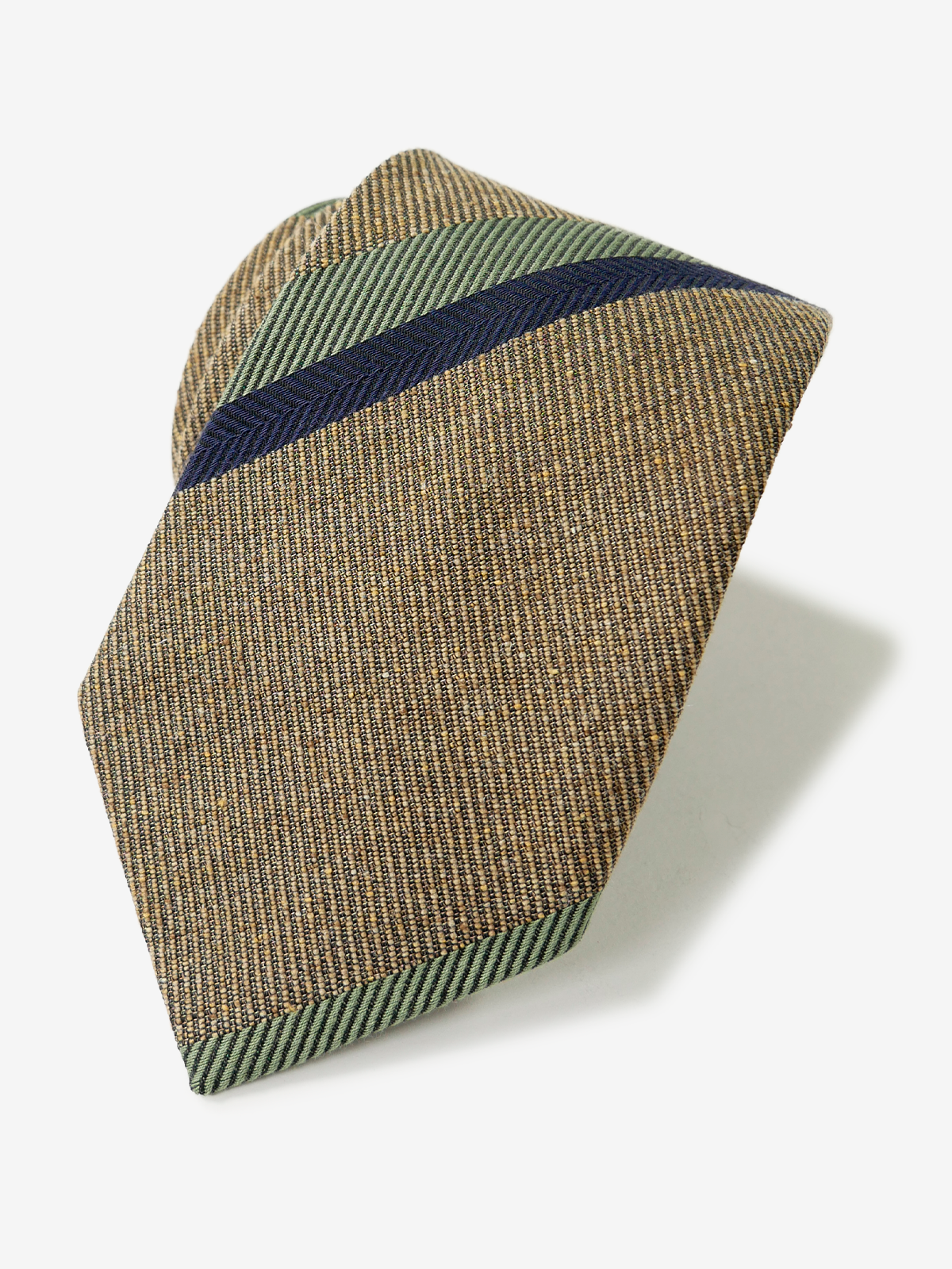 Classico Seta|Striped Twill Necktie|ベージュ