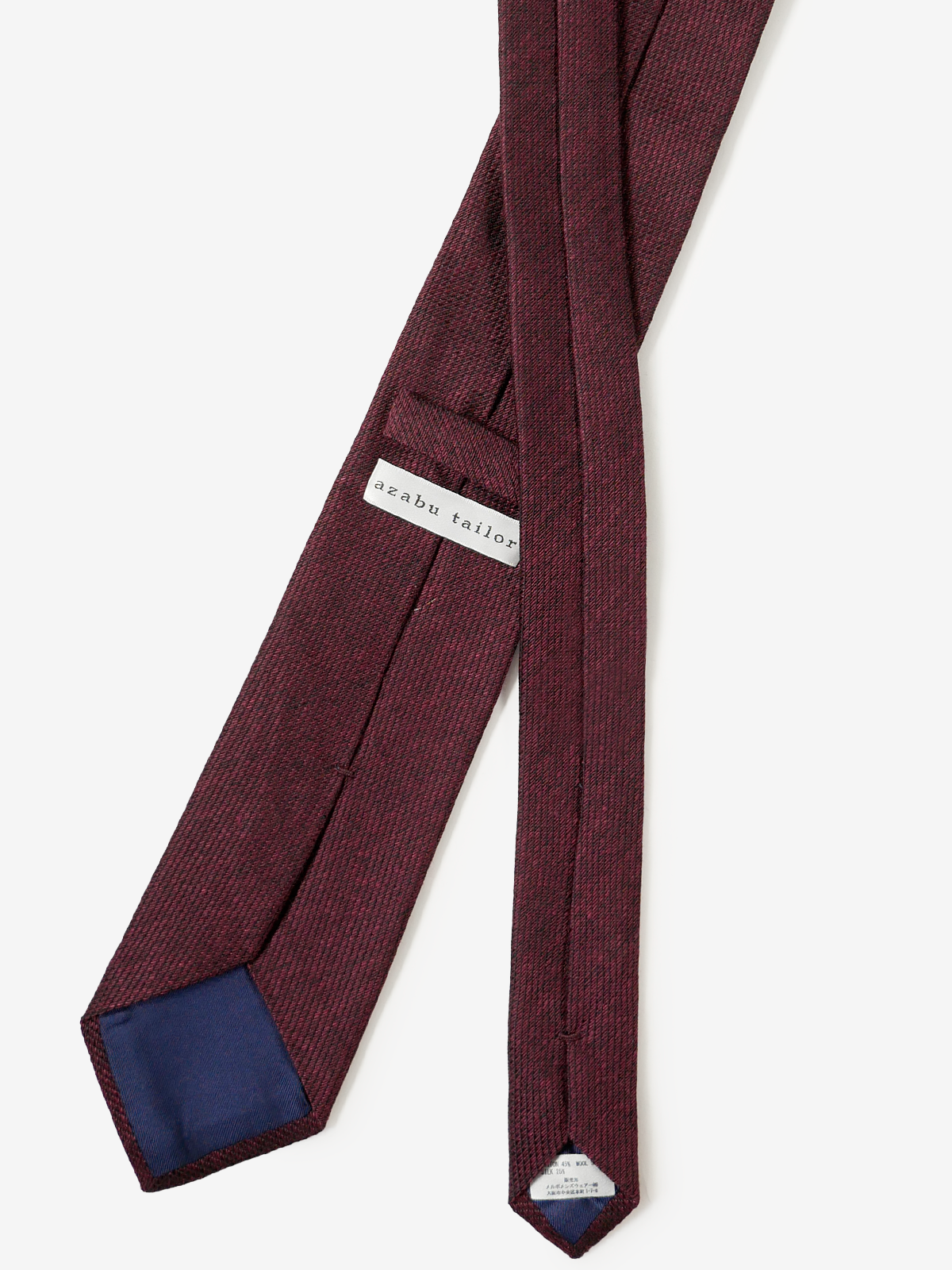 Classico Seta|Cotton Wool Tie|ボルドー