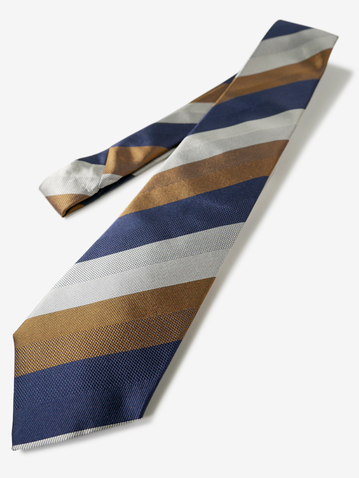 Classico Seta|Stripe Tie|ブラウン