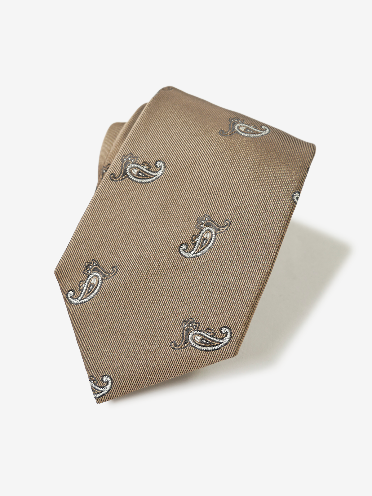 Classico Seta|Paisley Neat Tie|ベージュ