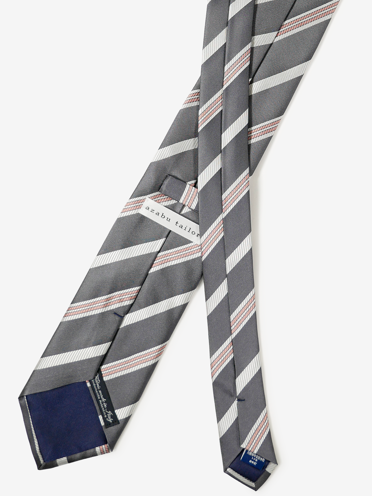 Classico Seta|Stripe Tie|グレー