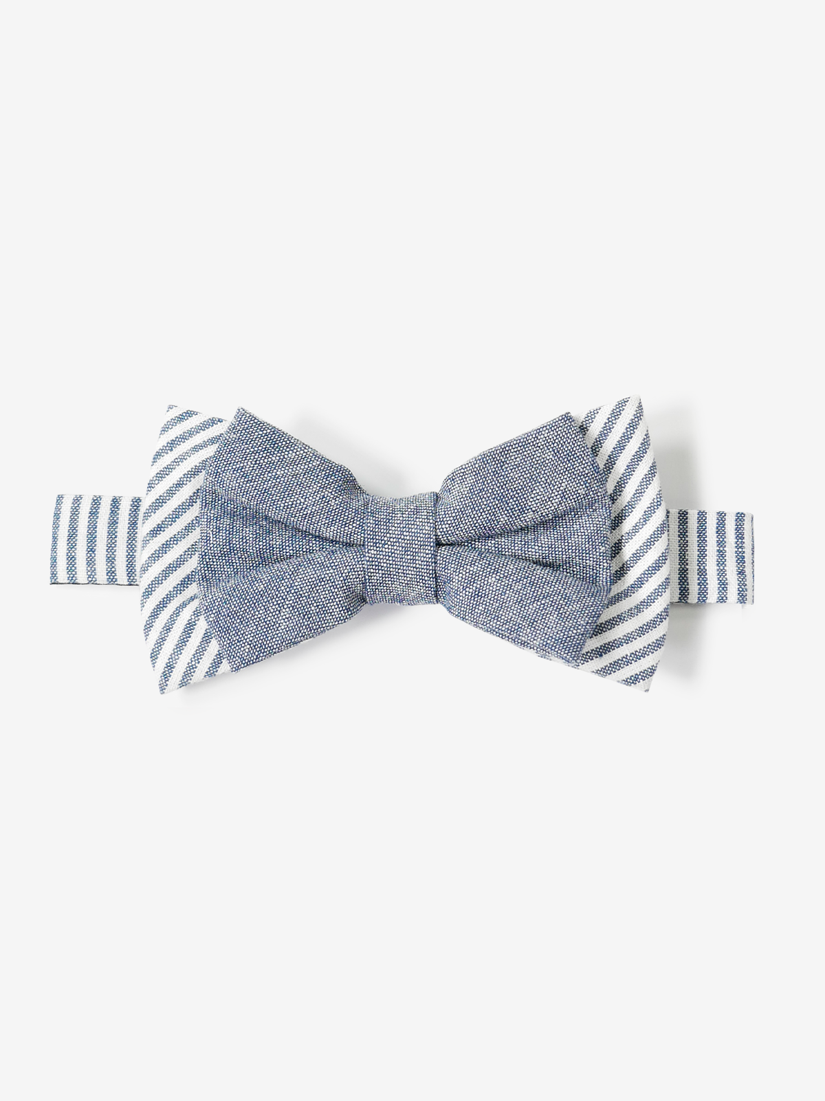 Striped Chambray Bow Tie|ネイビー