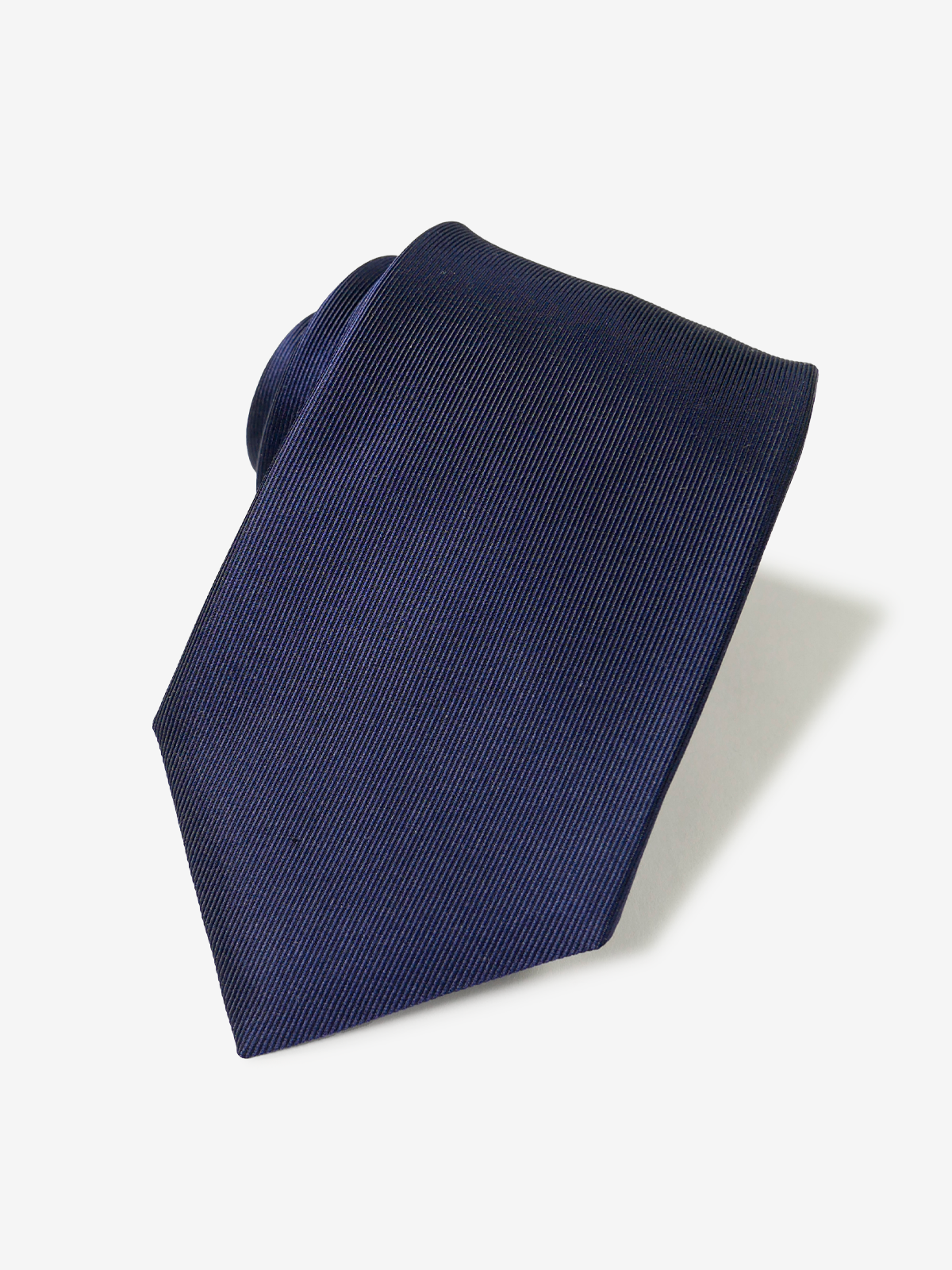 Silk twill neck tie ネイビー 麻布テーラー|無地ツイルネクタイ|ネイビー