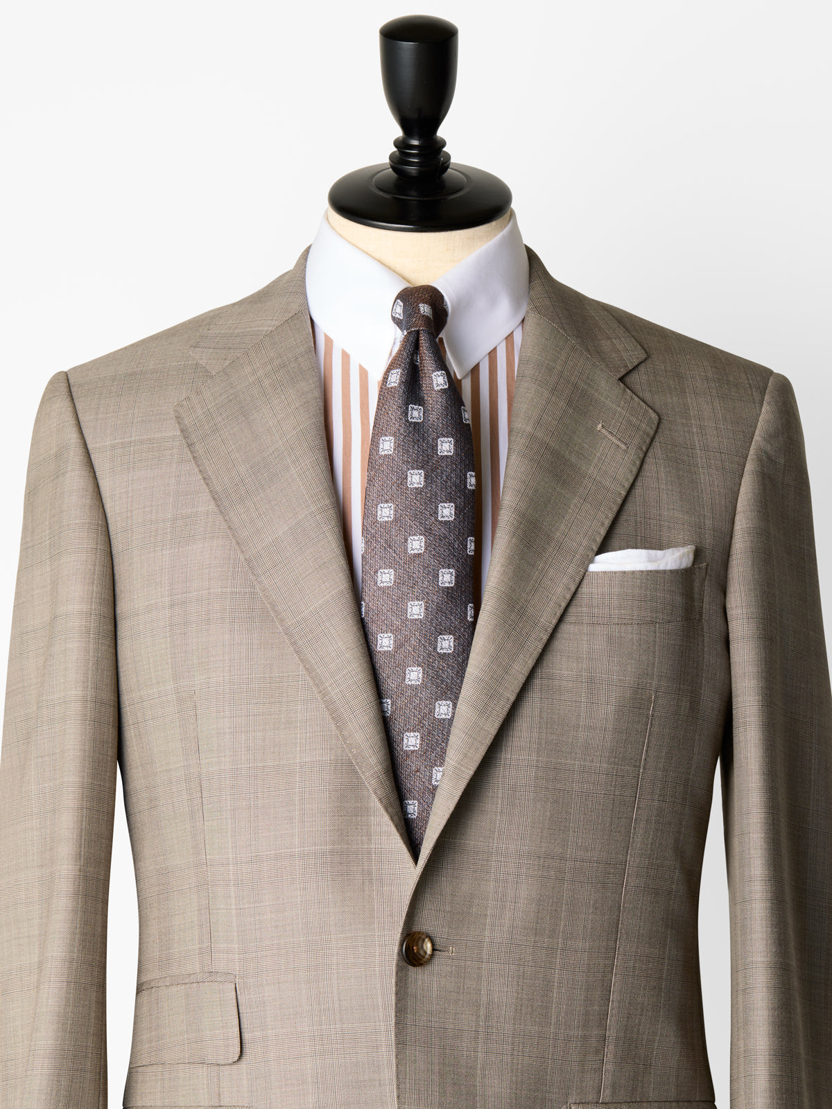 Classico Seta|Square Neat Tie|ブラウン