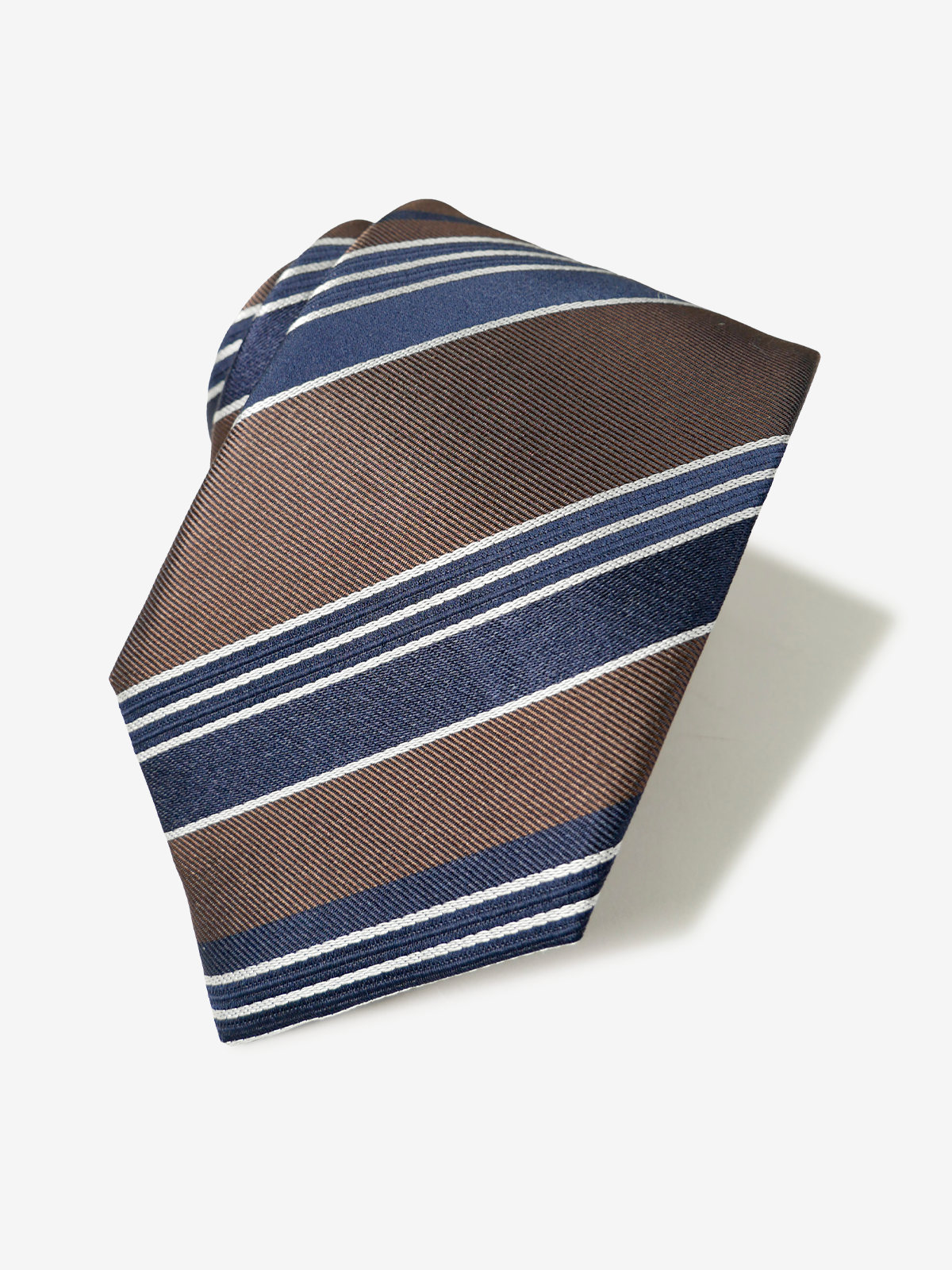 Classico Seta|Stripe Tie|ブラウン