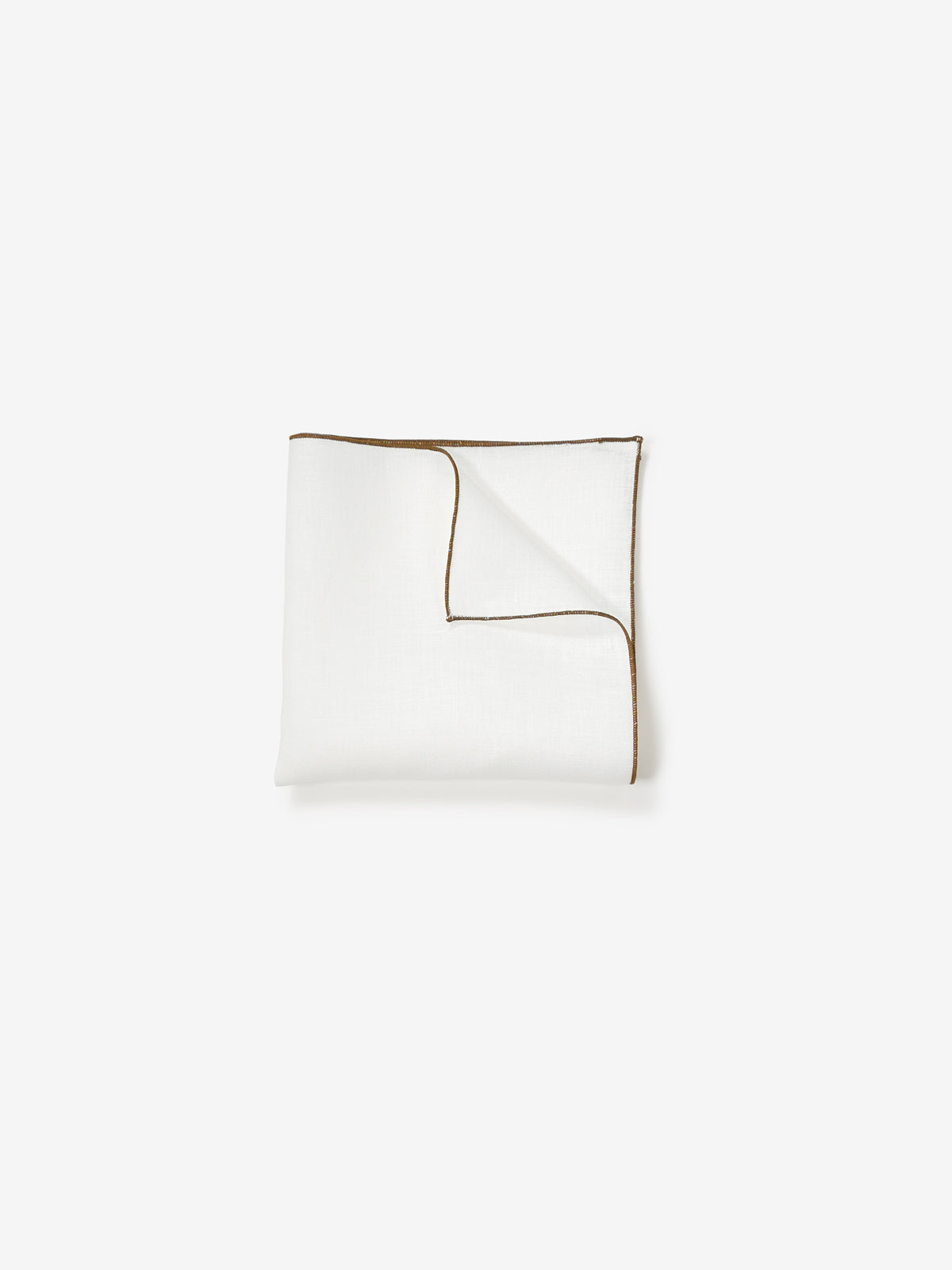 Linen Pocket Square|ブラウン