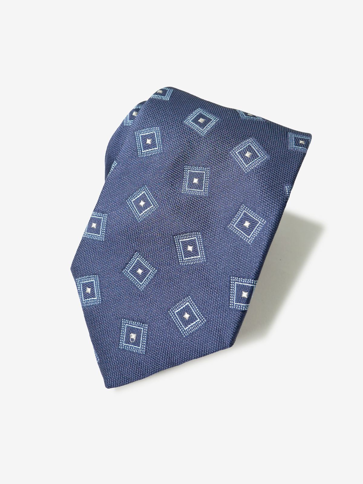 Classico Seta|Square Neat Tie|ネイビー