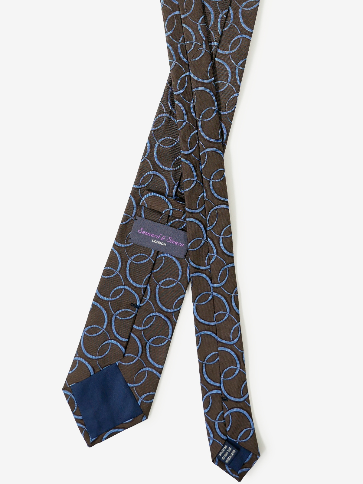 Seaward & Stearn|Circle Pattern Tie|ブラウン