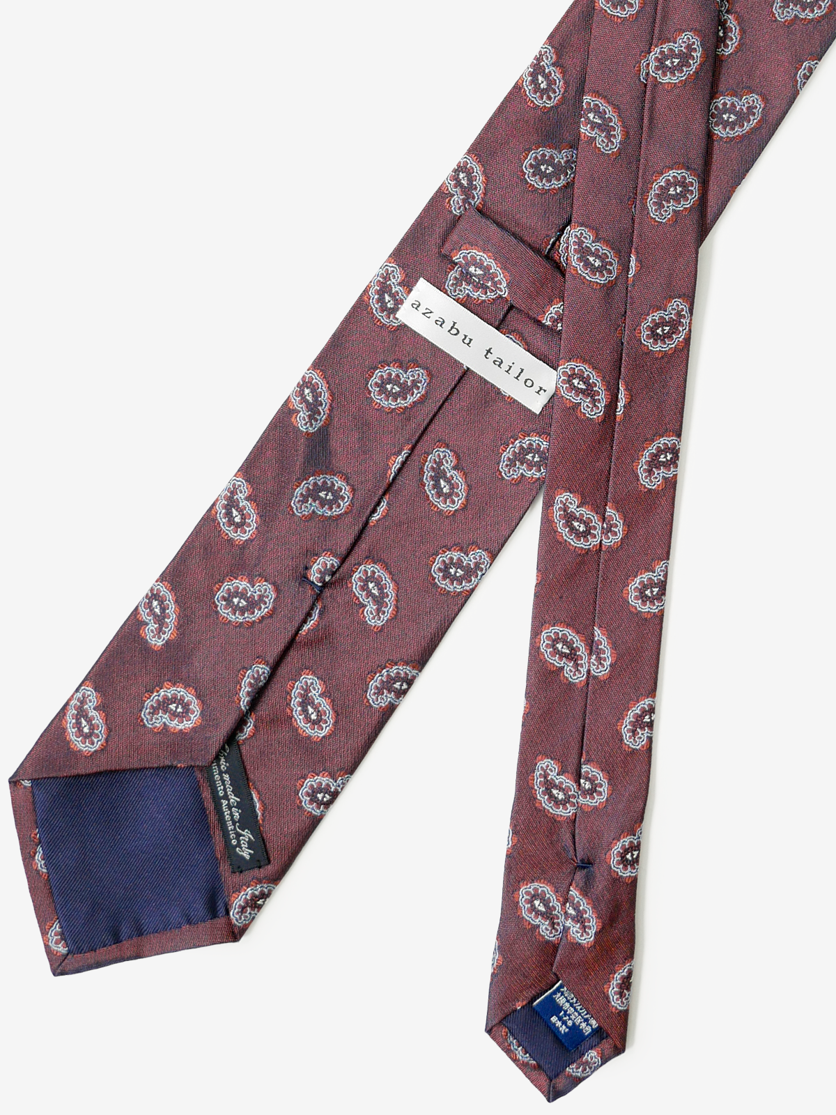 Classico Seta|Paisley Neat Tie|レッド