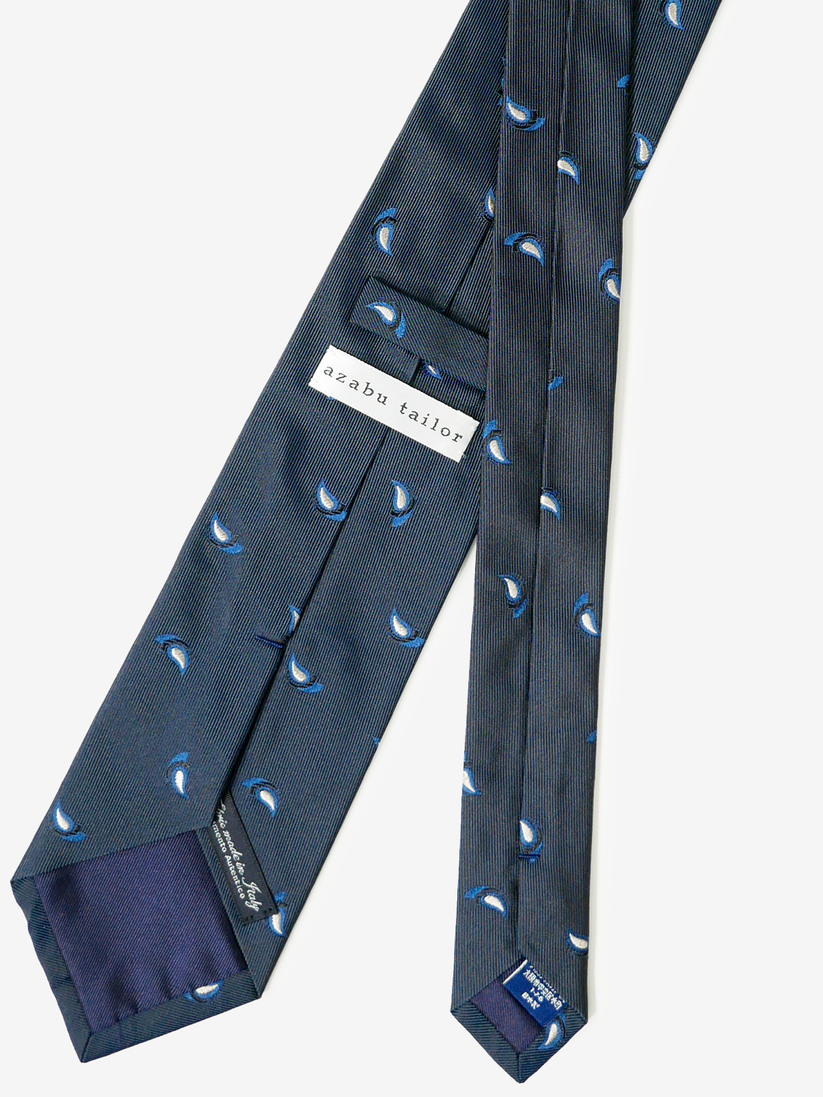 Classico Seta|Paisley Neat Tie|ネイビー