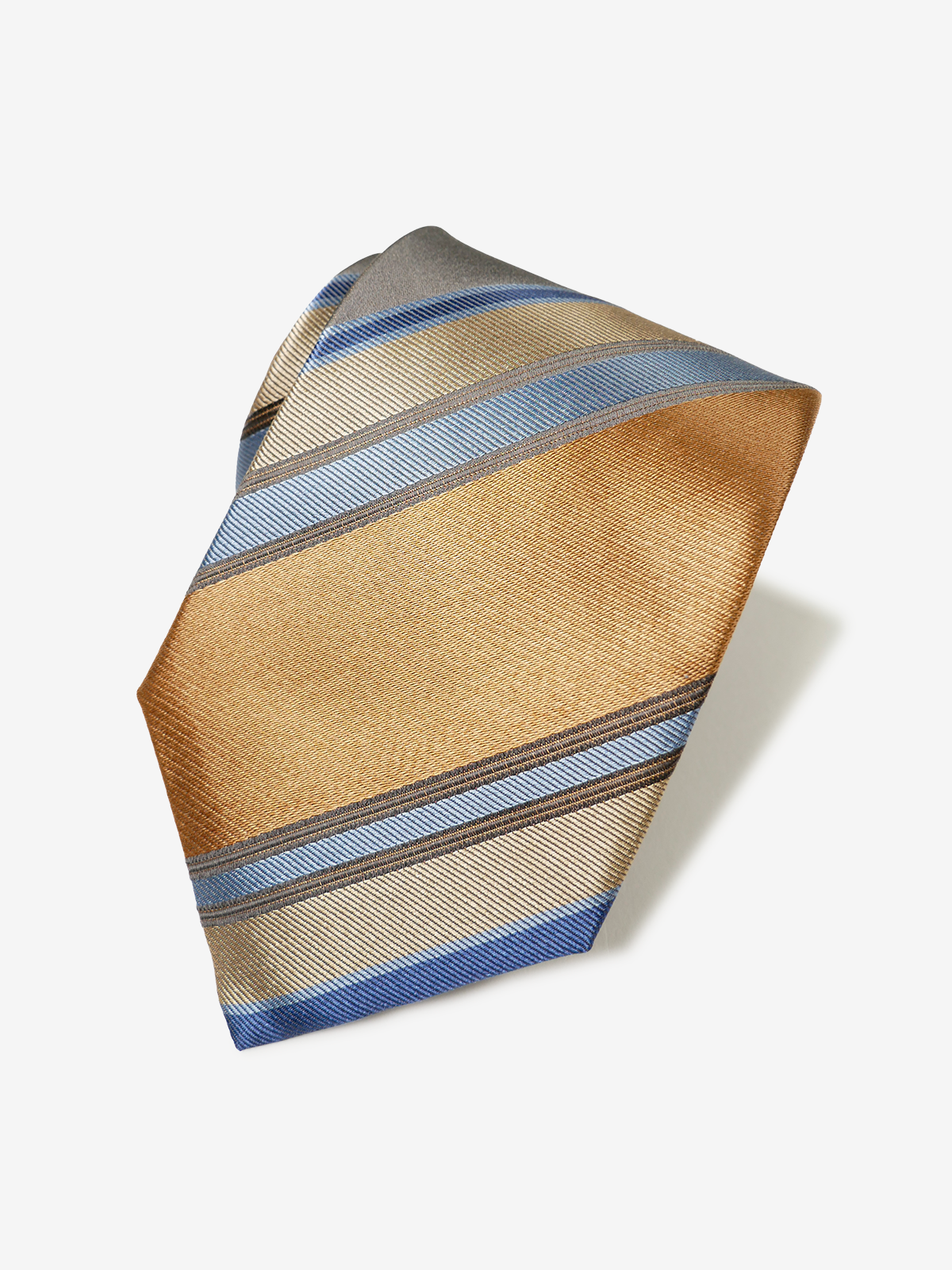 Classico Seta|Stripe Tie|キャメルブラウン