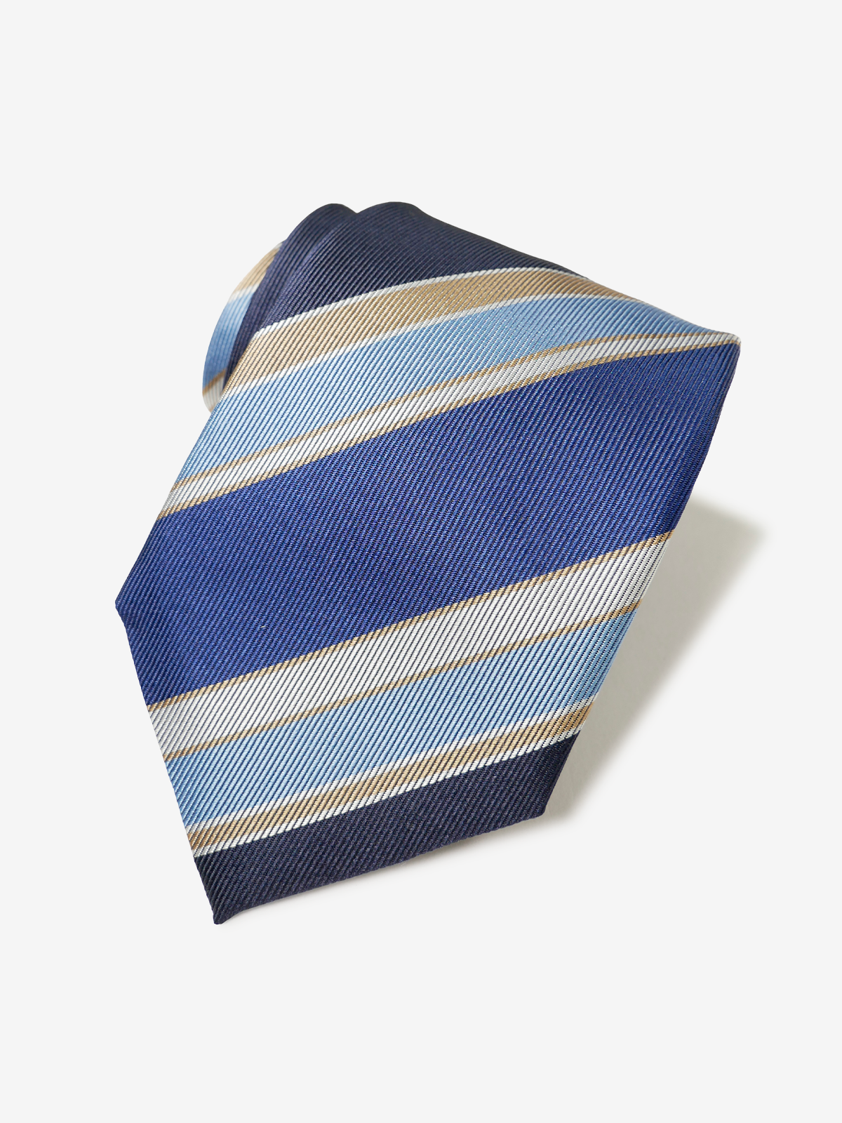 Classico Seta|Stripe Tie|ブルー