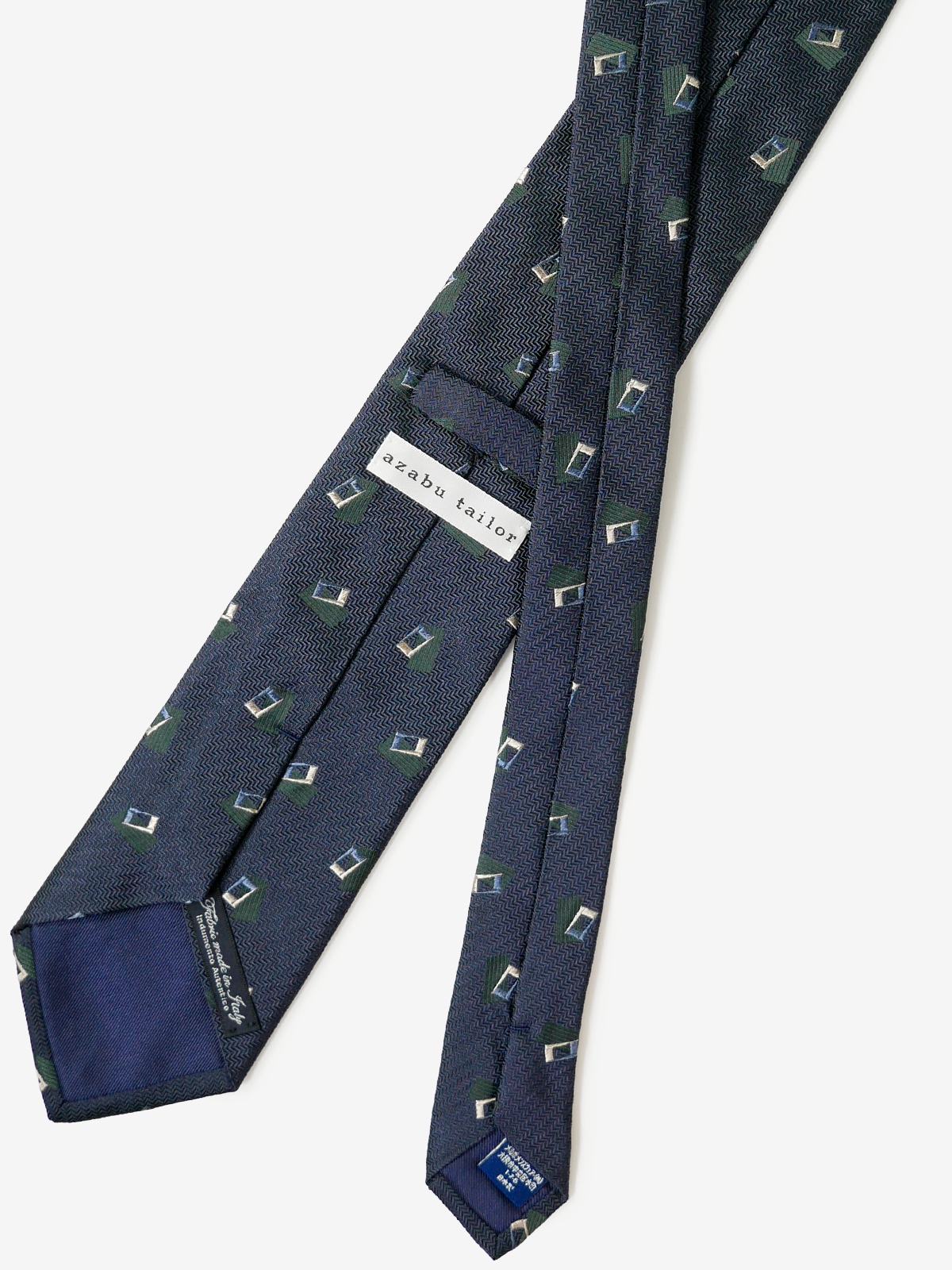 Classico Seta|Rectangle Neat Tie|ブルー