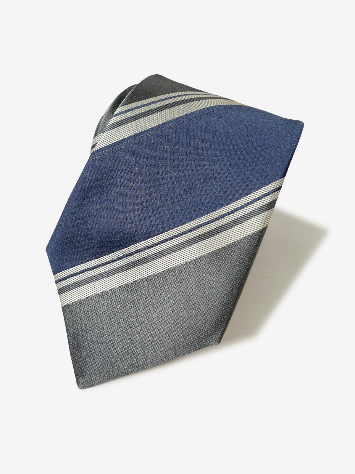 Classico Seta|Stripe Tie|グレー
