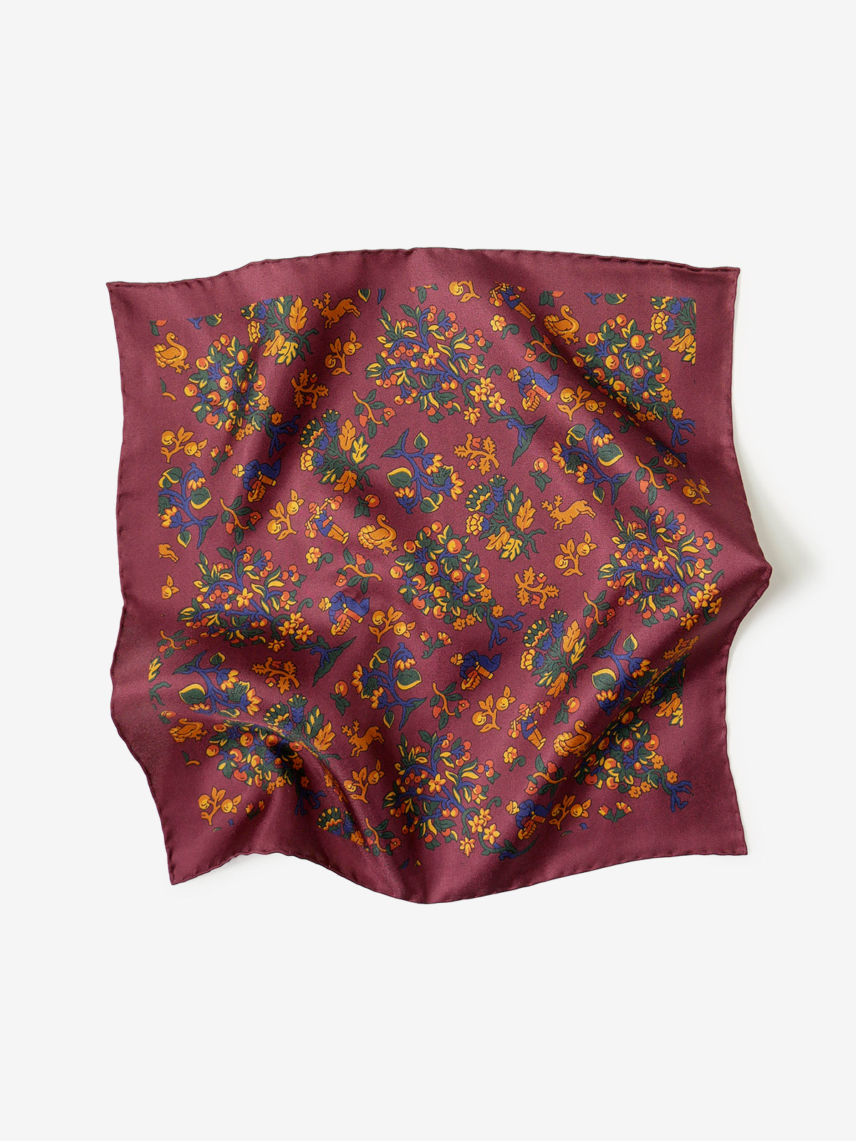 ROBERT KEYTE|Silk Pocket Square|ボルドー