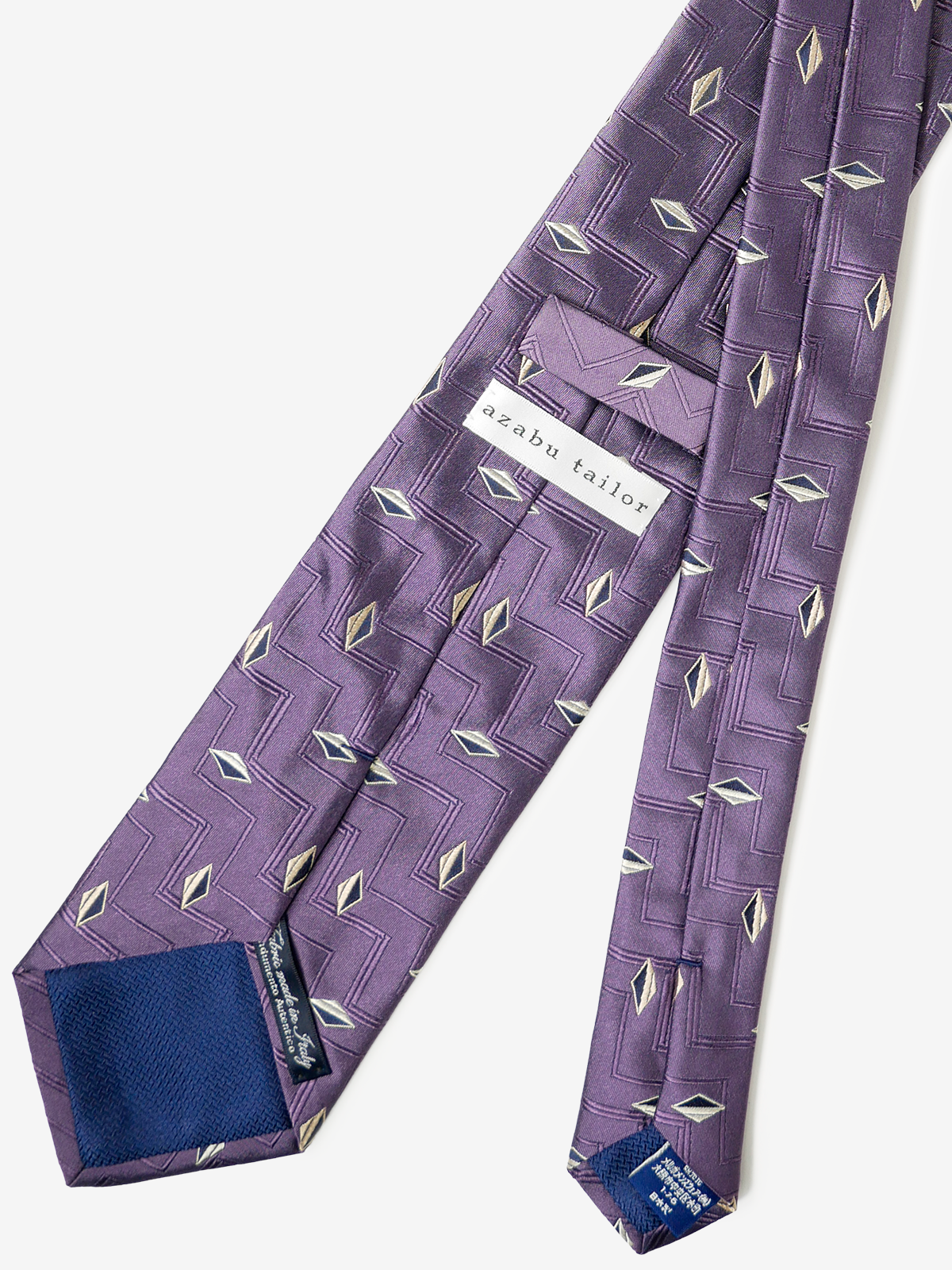 Classico Seta|Rhombus Neat Tie|パープル