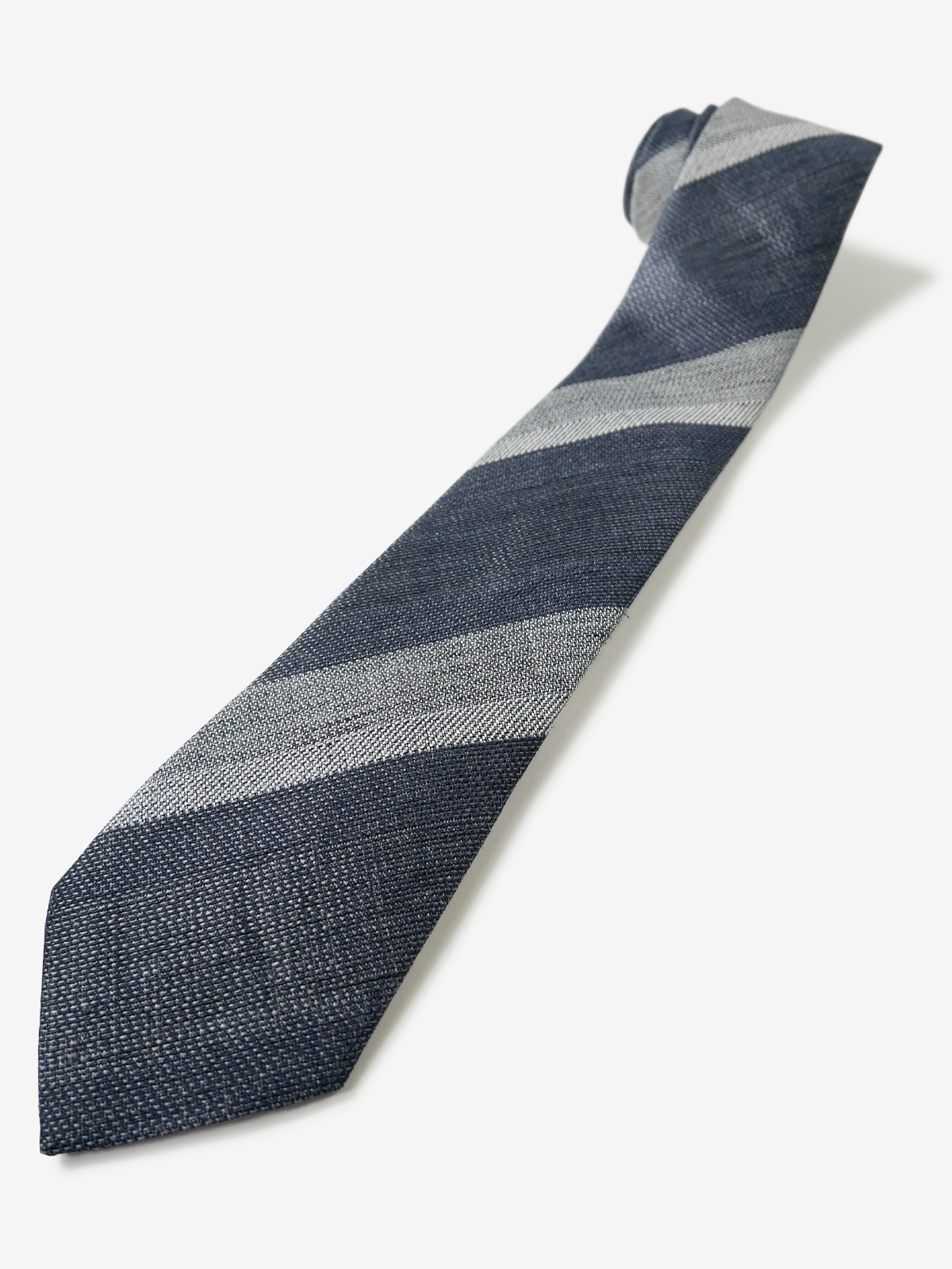 Classico Seta|Stripe Tie|グレー