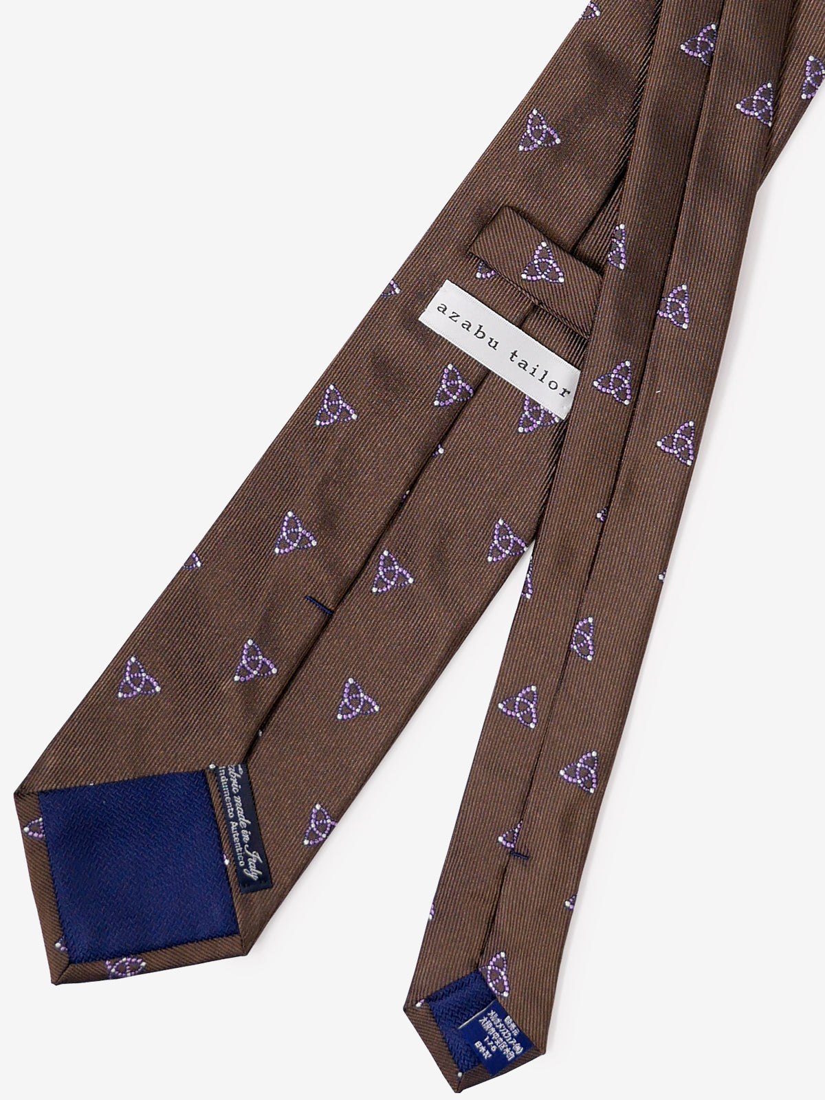 Classico Seta|Geo Pattern Neat Tie|ブラウン