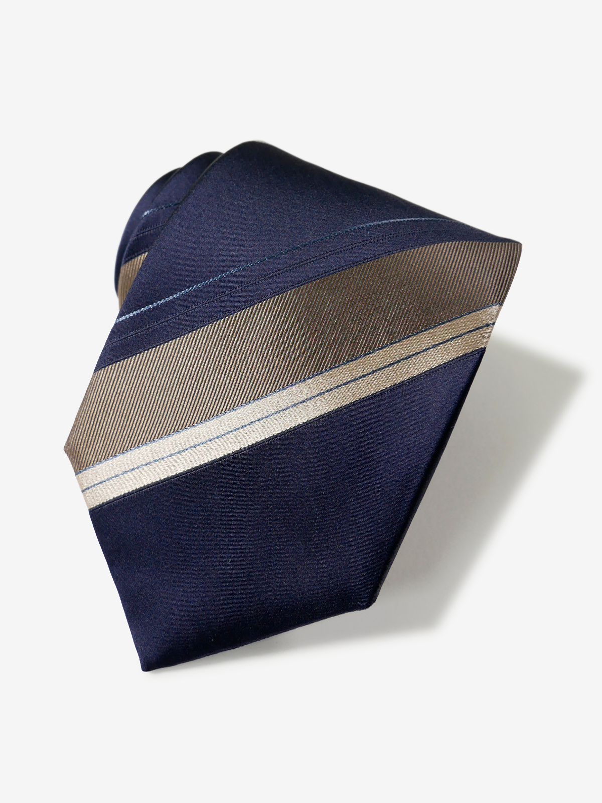 Classico Seta|Stripe Tie|ネイビー