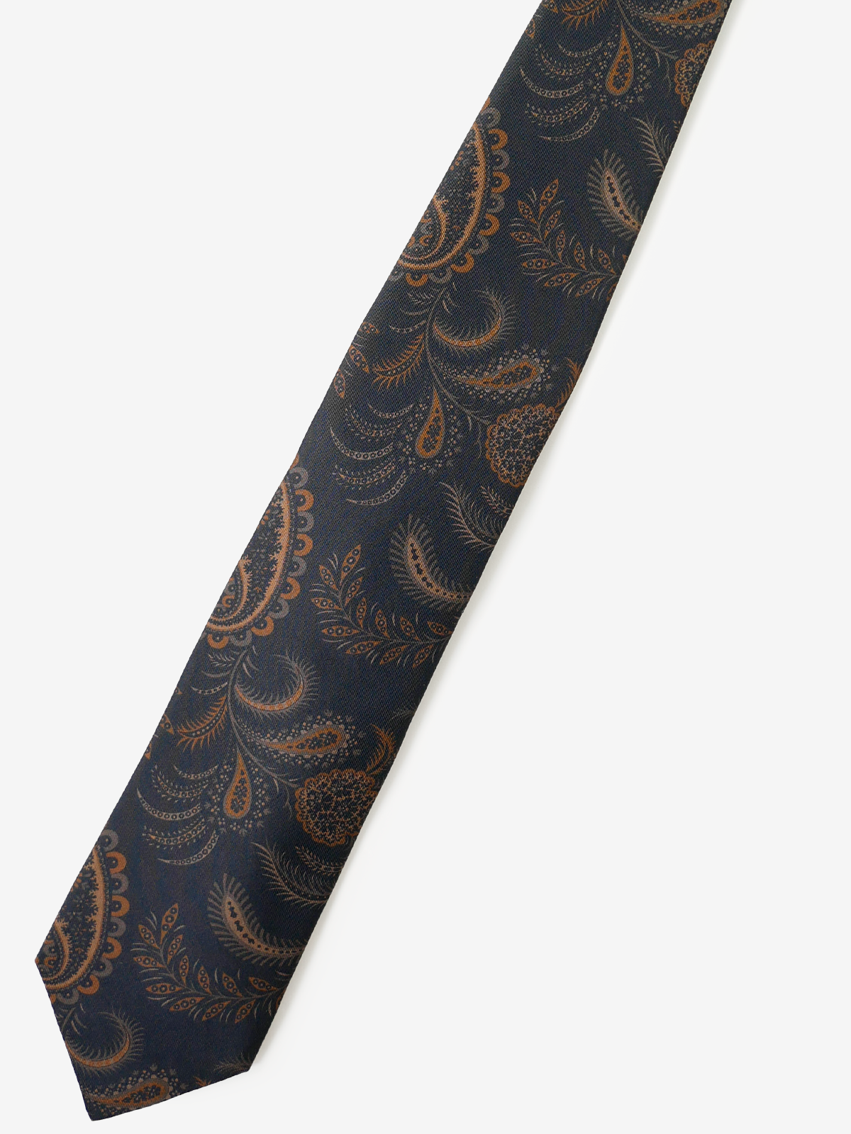 Molinelli|Botanical Pattern Tie|ネイビー