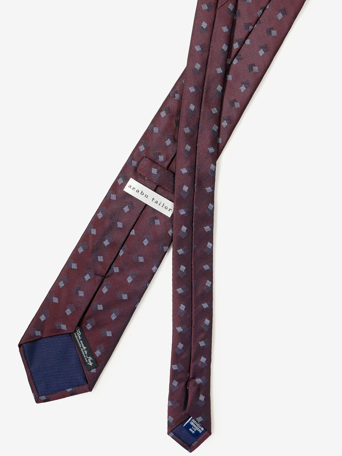 Classico Seta|Double Square Neat Tie|ボルドー