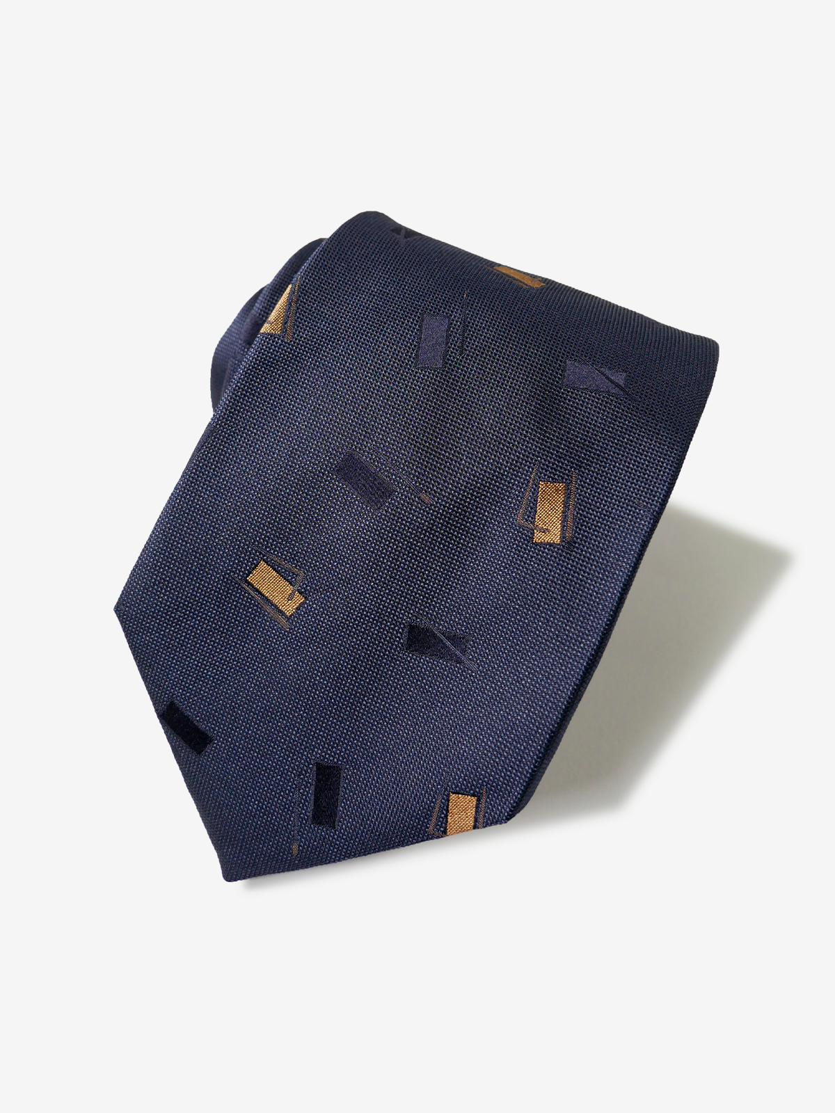Classico Seta|Rectangle Neat Tie|ネイビー