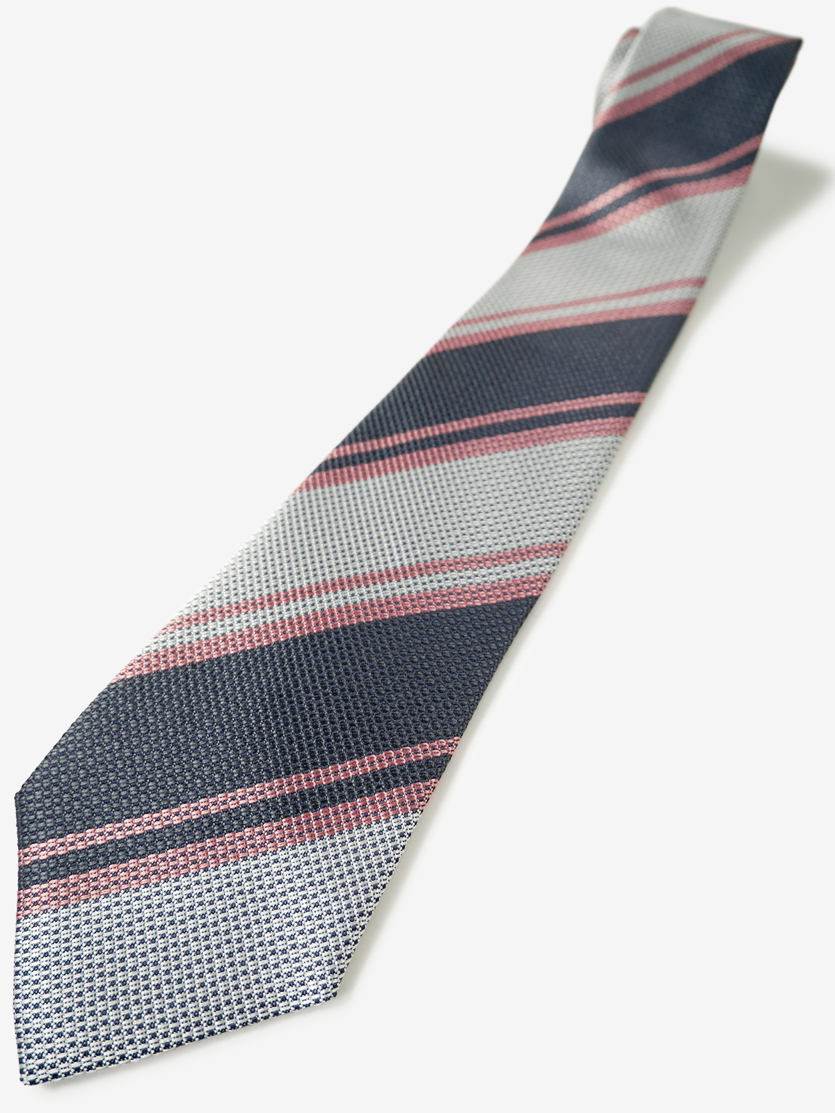 Classico Seta|Stripe Tie|グレー