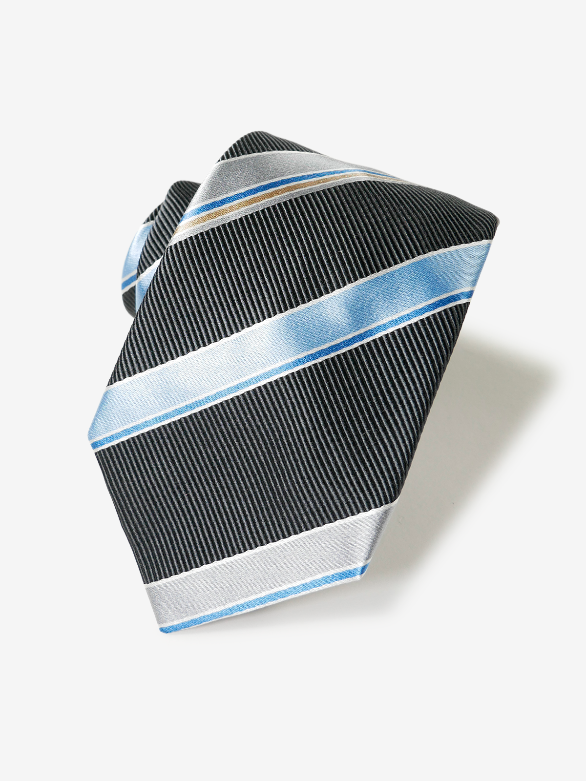 Striped Necktie|チャコールグレー