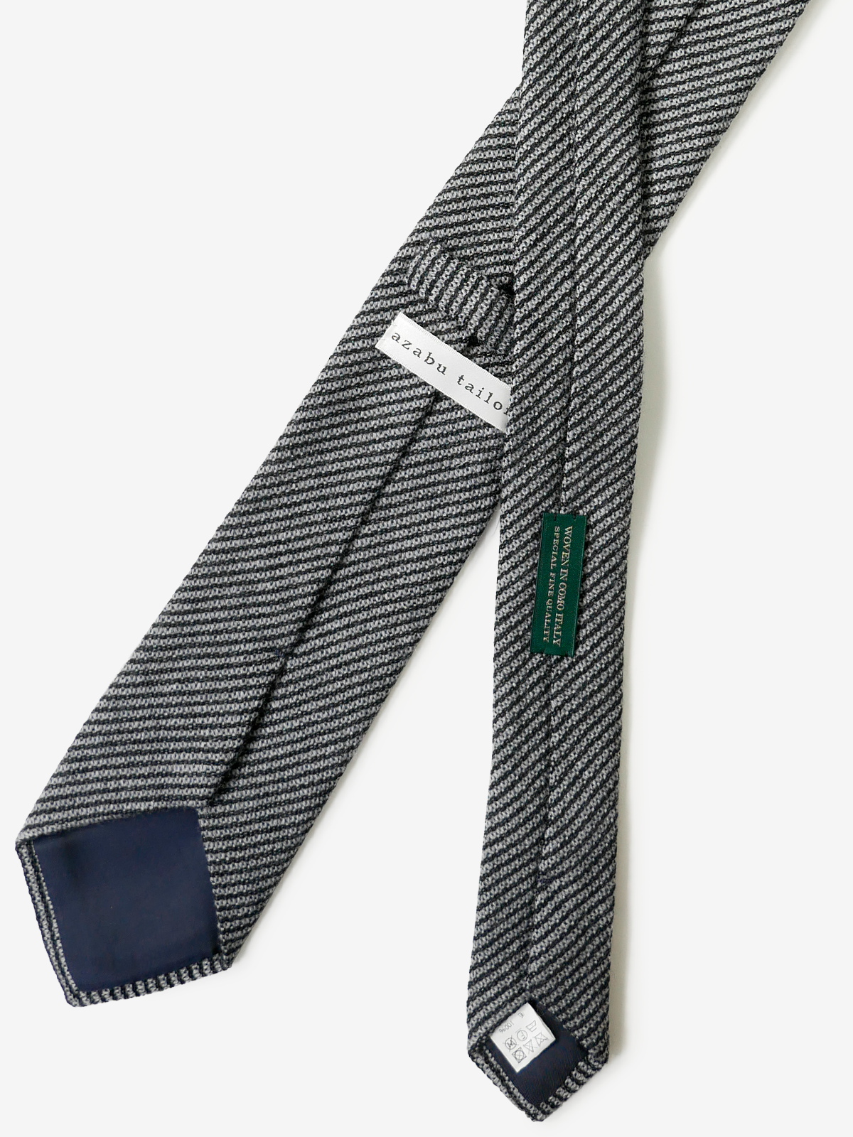 Pinto|Herringbone Wool Tie|グレー