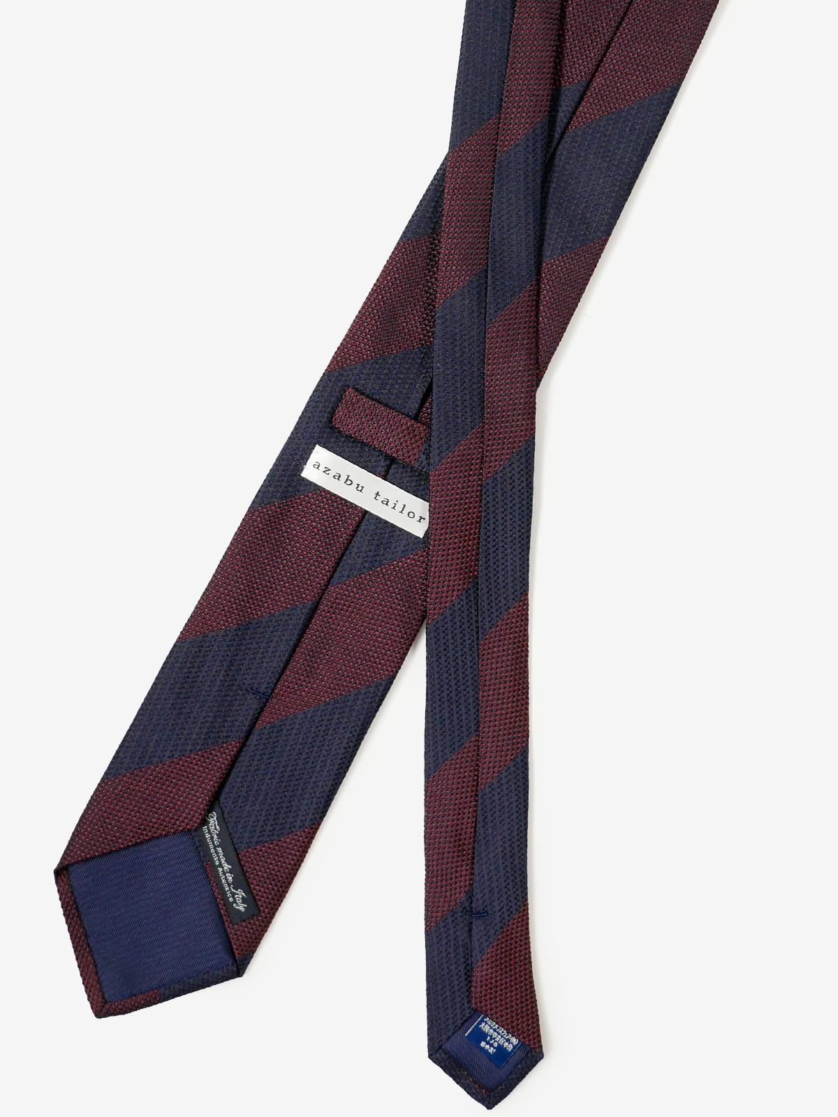 Classico Seta|Bicolor Stripe Tie|レッド