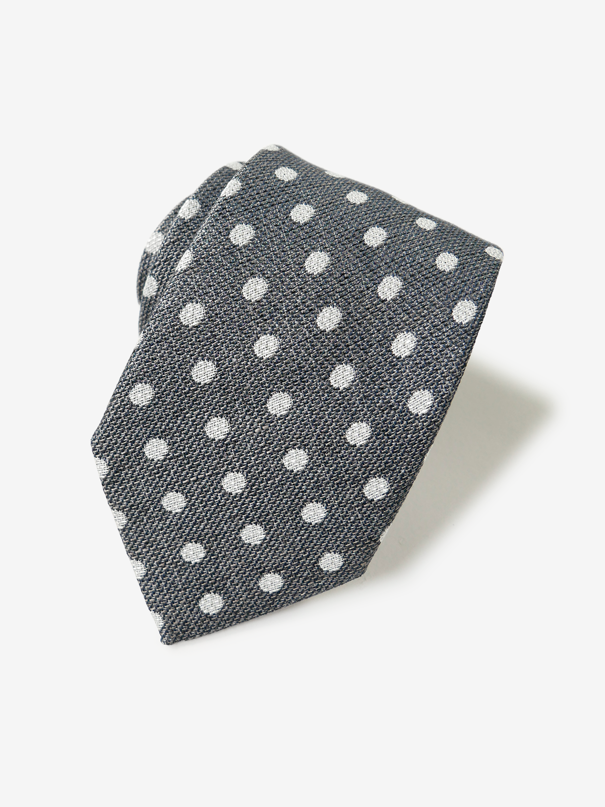 Classico Seta|Polka Dot Tie|グレー