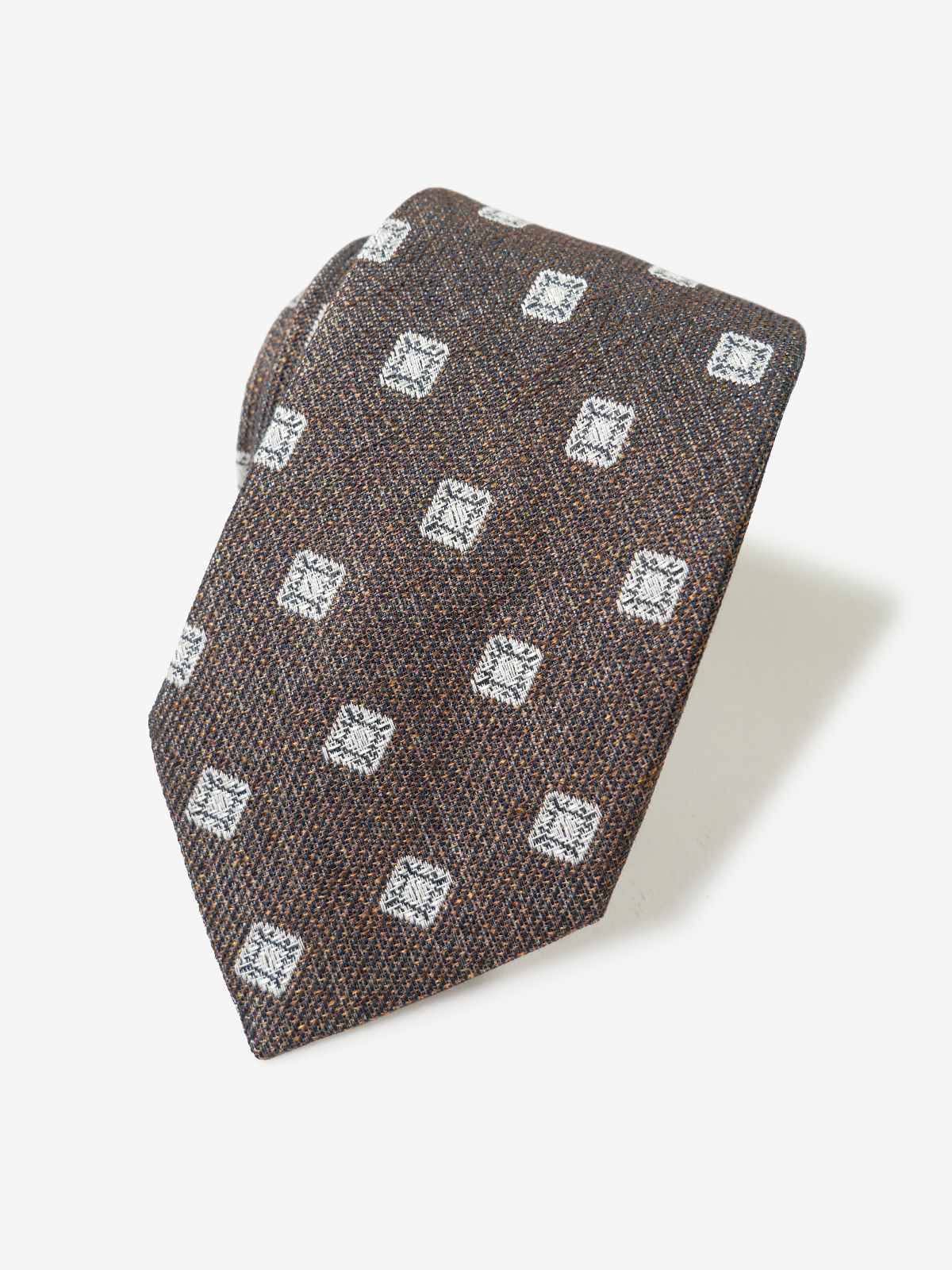 Classico Seta|Square Neat Tie|ブラウン