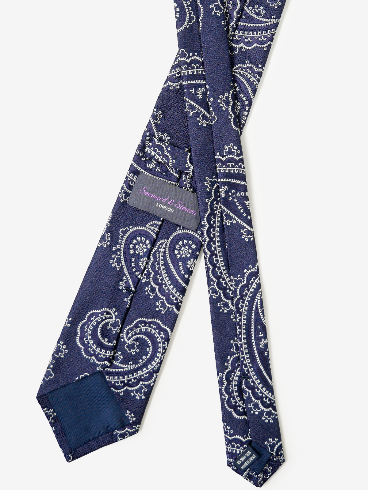 Seaward & Stearn|Paisley Tie|ネイビー