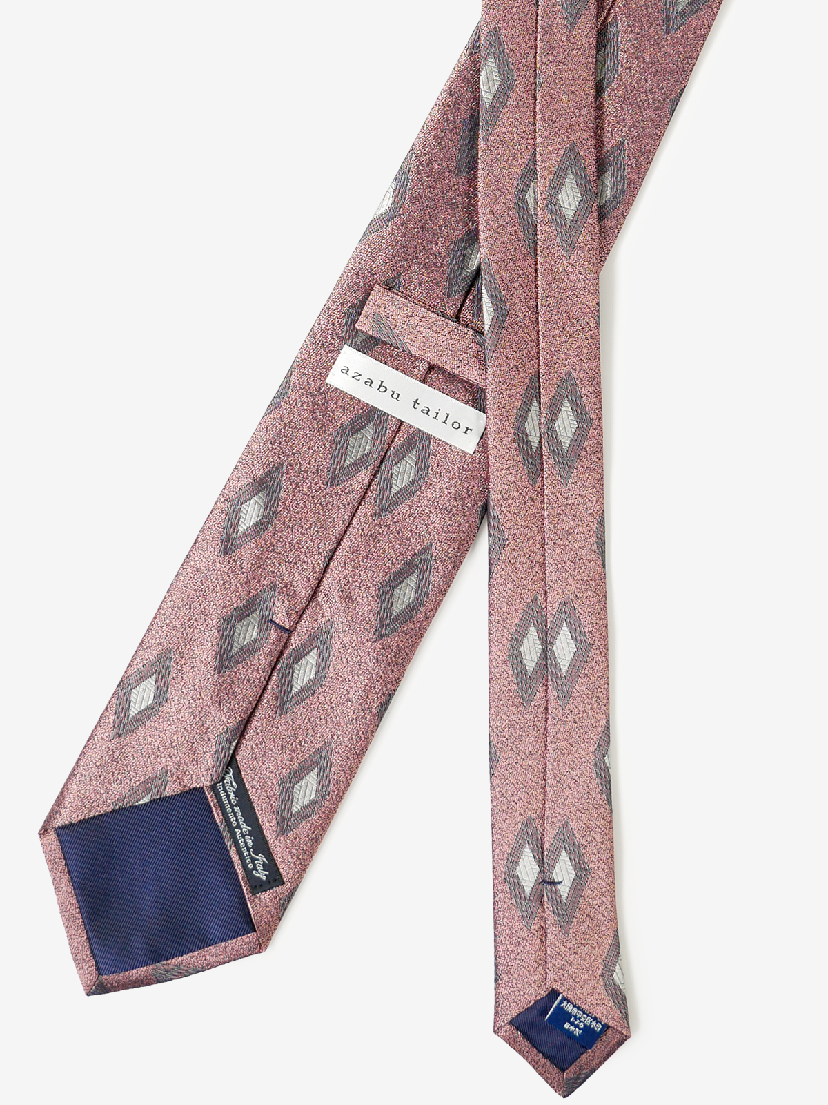 Classico Seta|Rhombus Neat Tie|ピンク