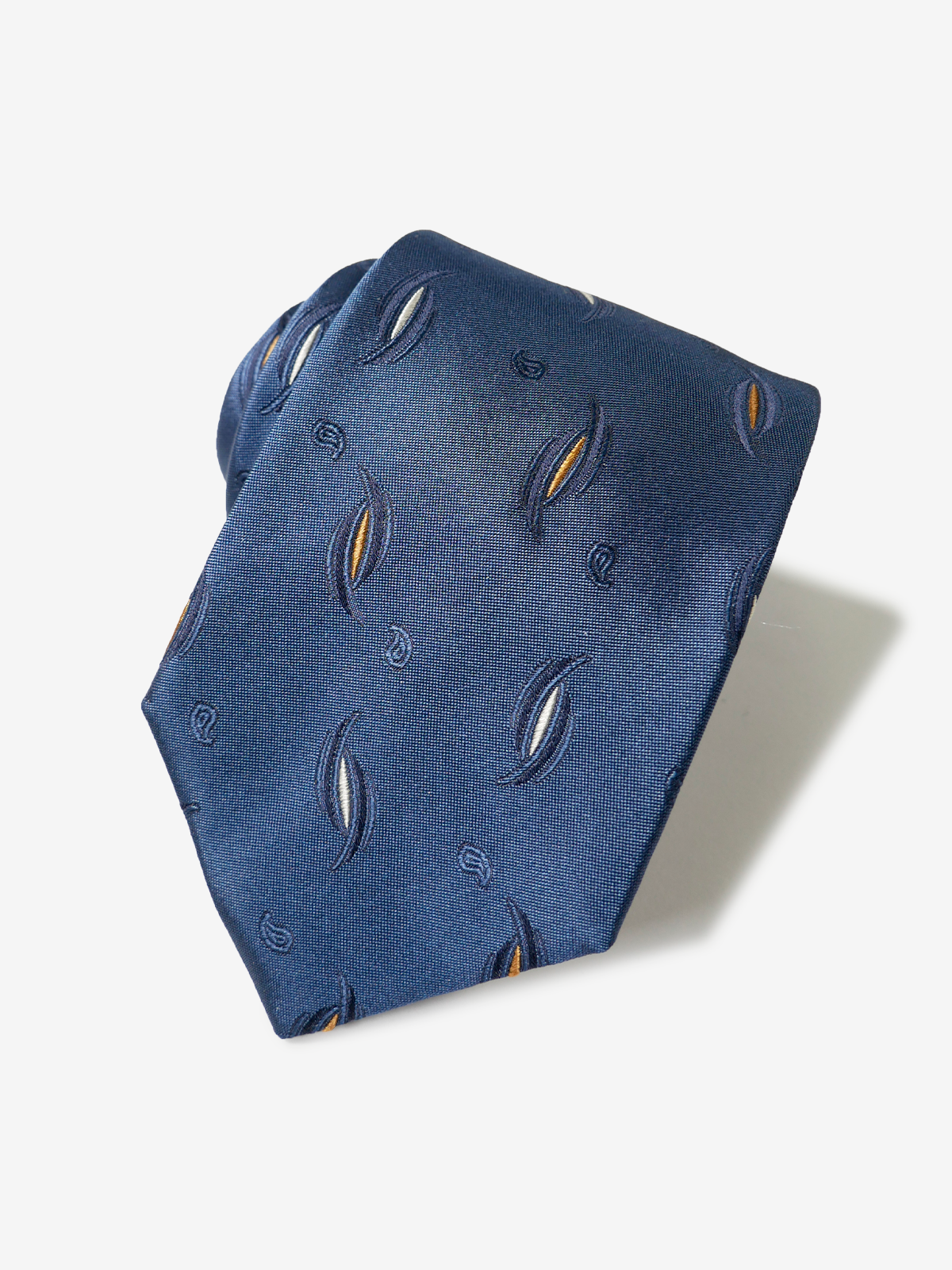 Classico Seta|Paisley Neat Tie|ライトネイビー