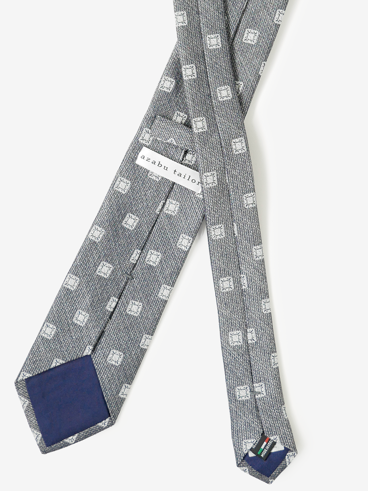 Classico Seta|Square Neat Tie|グレー